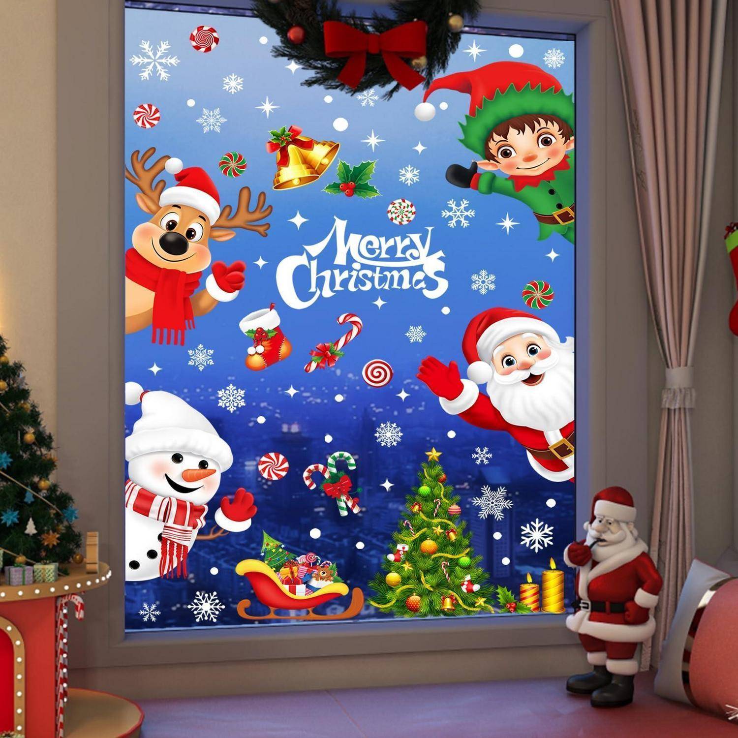 Weihnachtliches Schaufenster mit 
