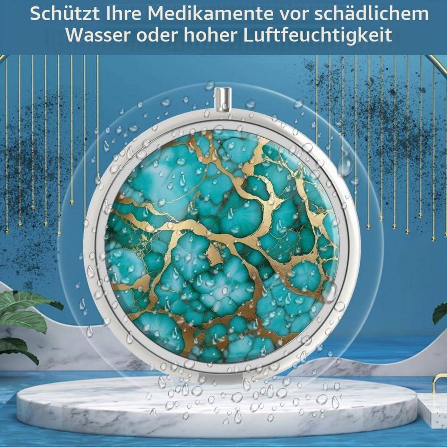 Schützt Ihre Medikamente vor schädlichem Wasser oder hoher Luftfeuchtigkeit.