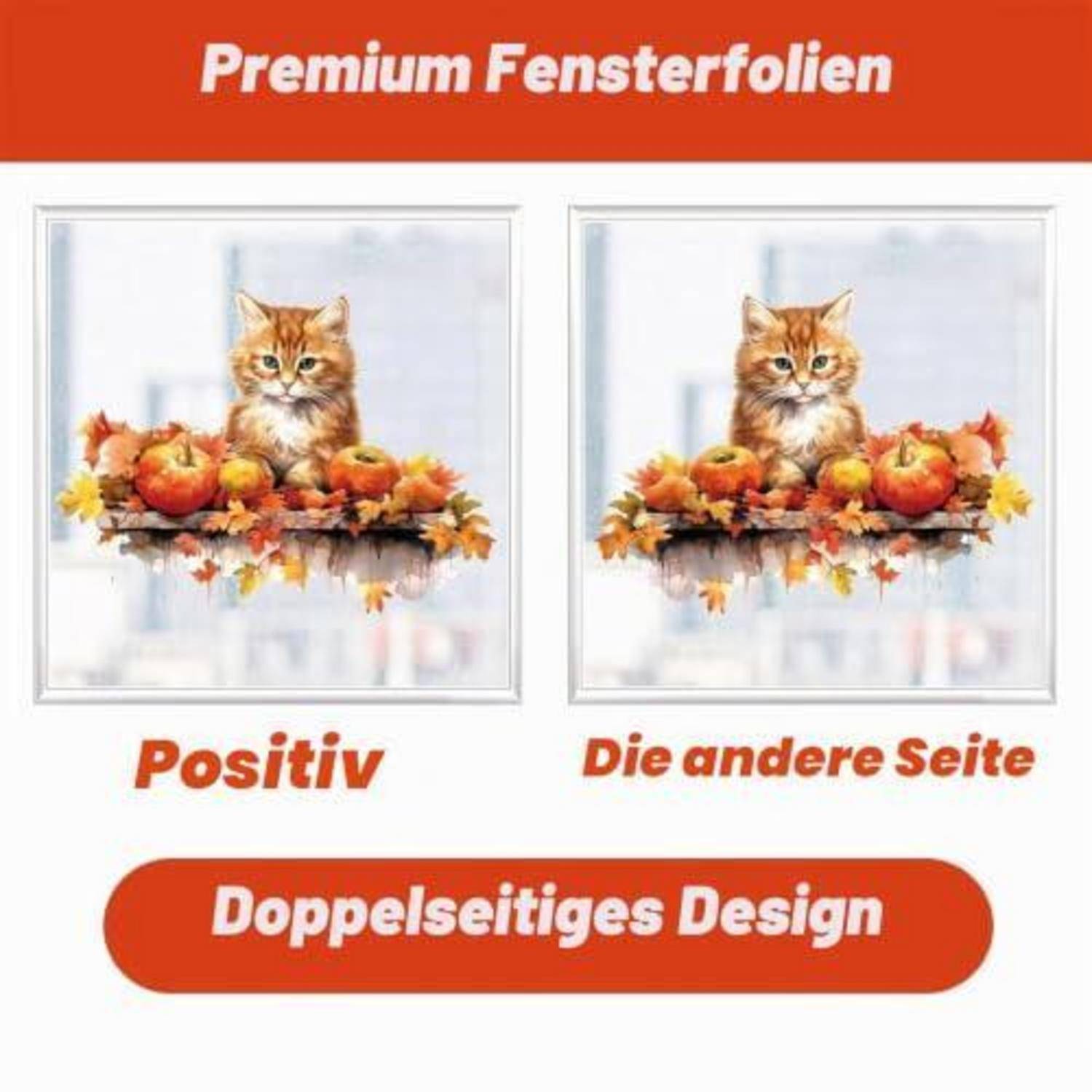 Fensterbilder Herbst 93 Stück PVC 9 Blatt 20x30cm