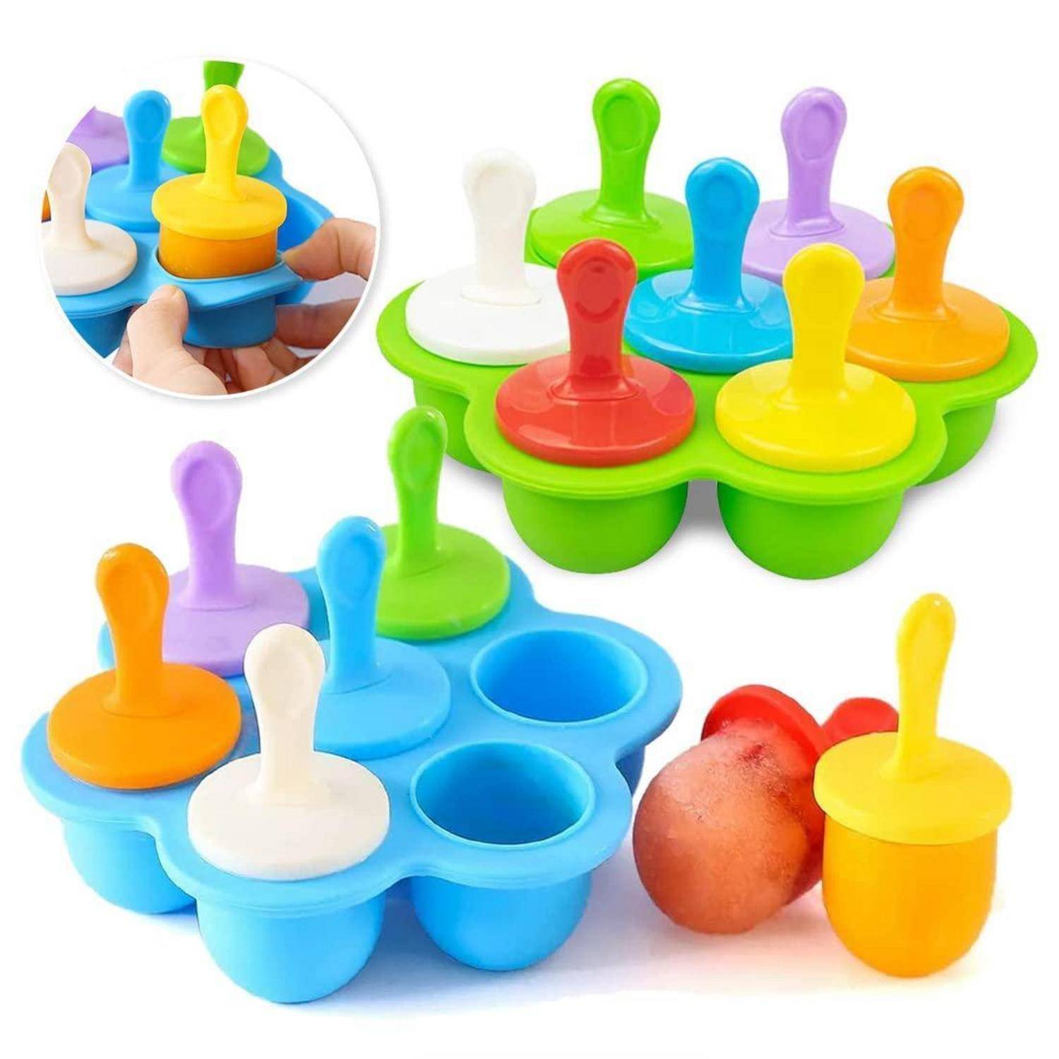 Eisform Silikon Mini Eis am Stiel 25ml BPA Frei Blue-Green