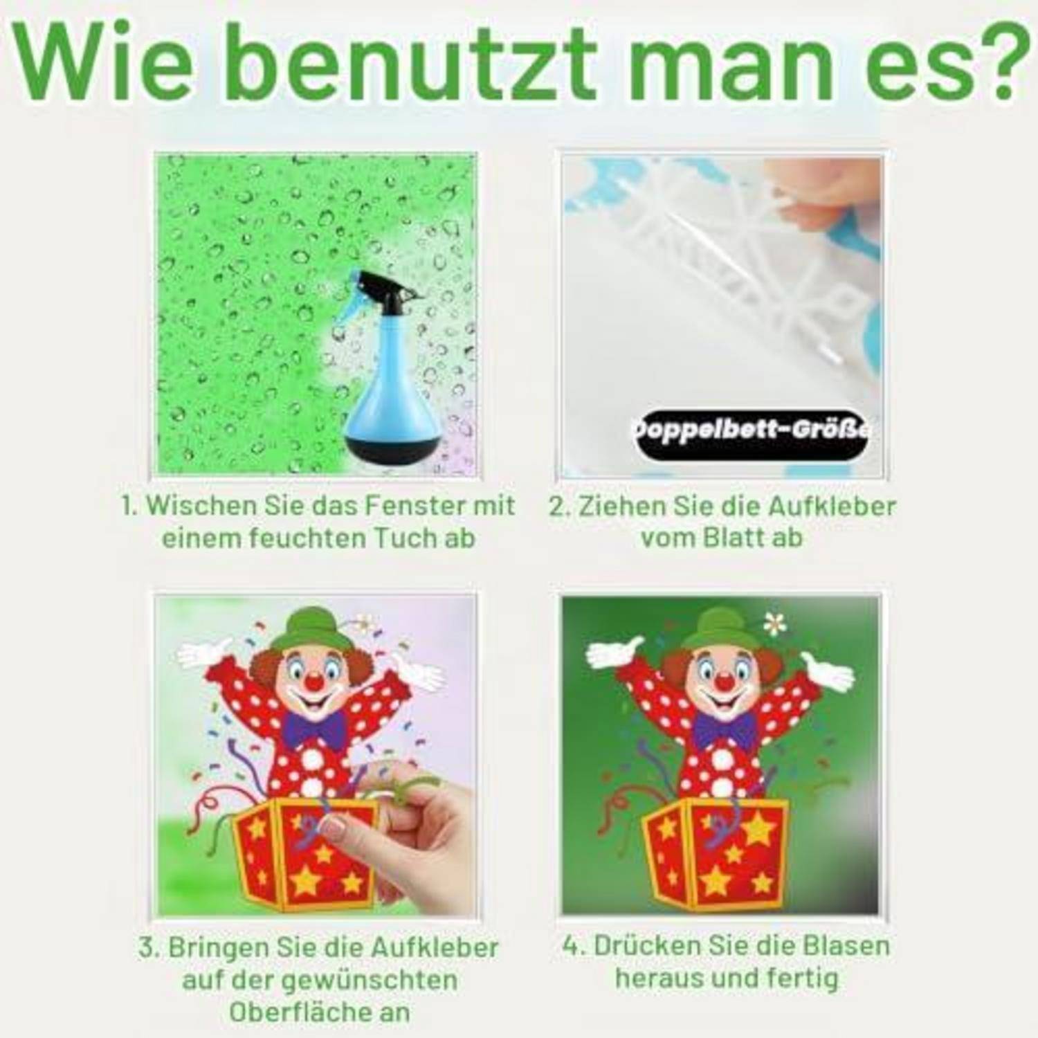 Fensterbilder Karneval 9 Blatt Selbstklebend Elektrostatisch