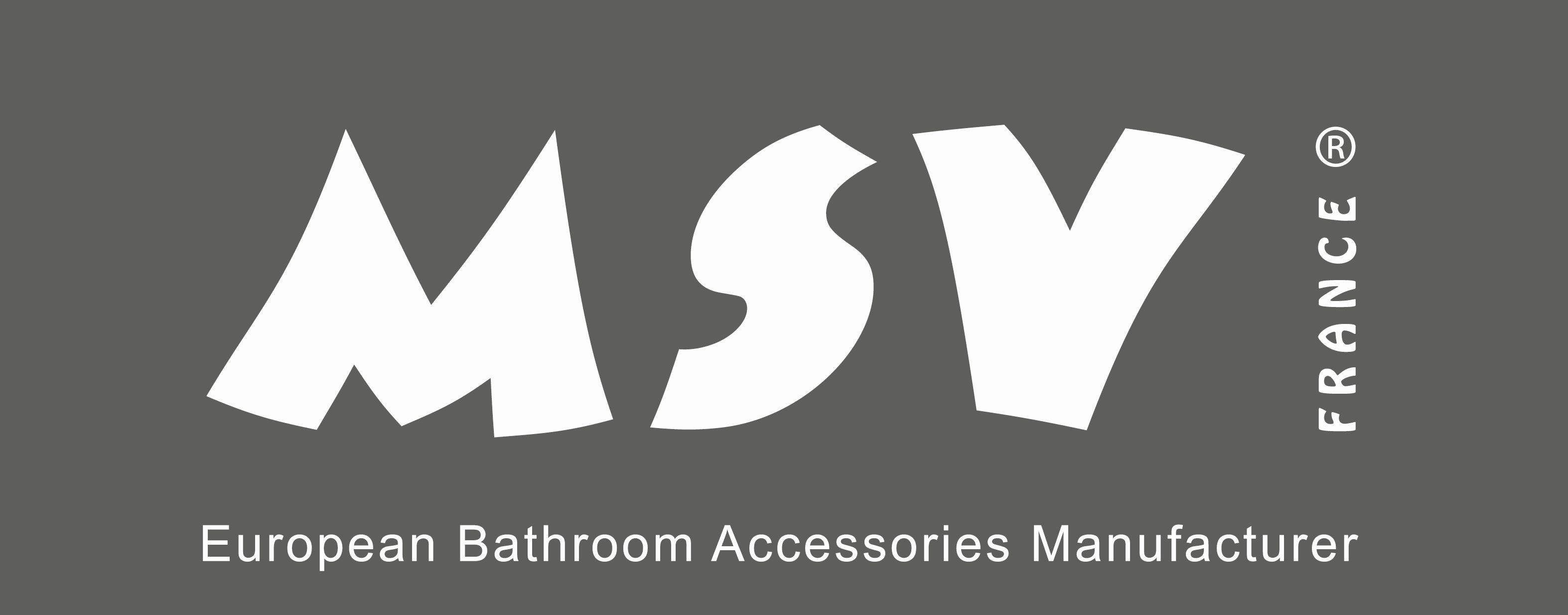 MSV France Logo mit dem Text „Europäischer Badezimmeraccessoires-Hersteller
