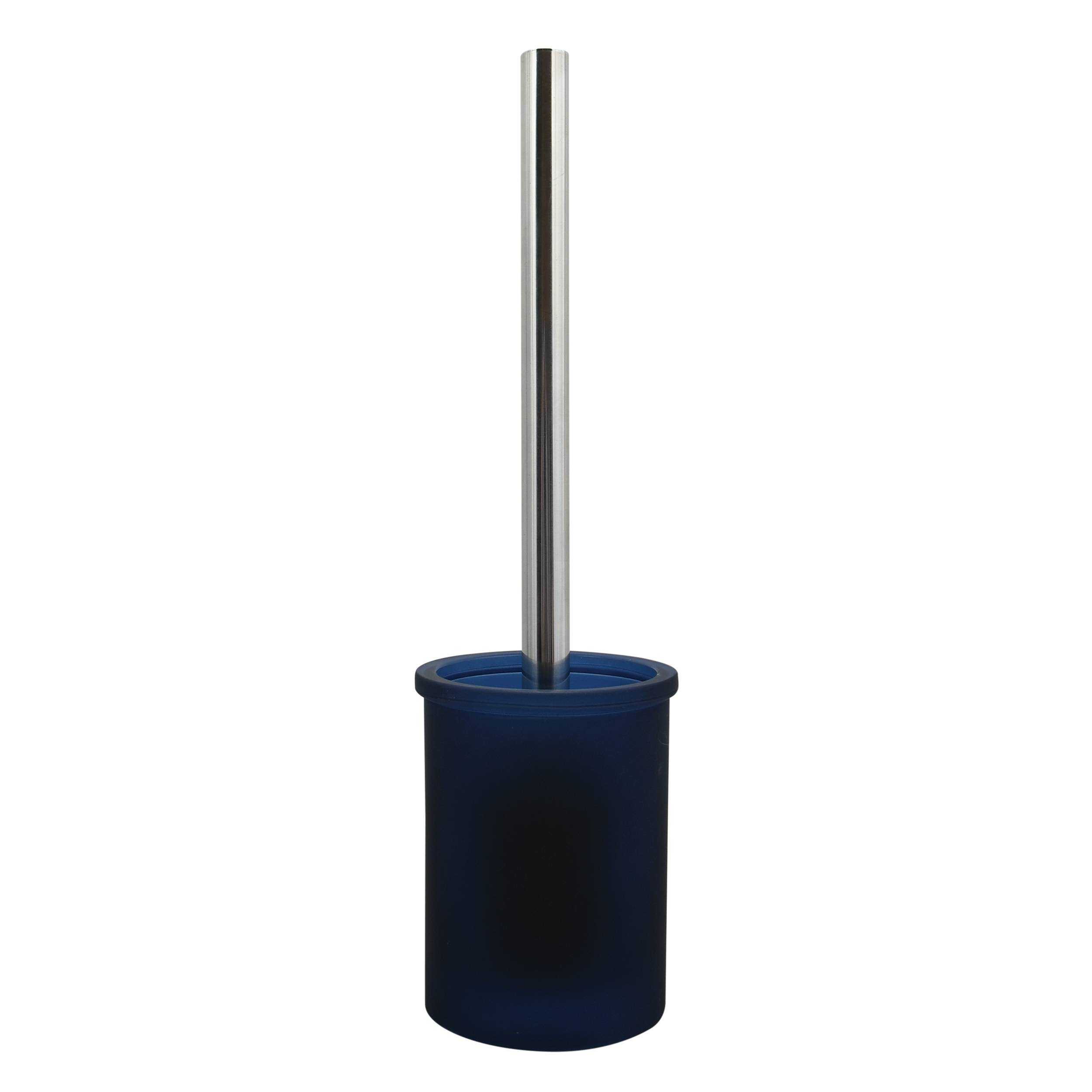 Spirella WC Bürste Klobürste Toilettenbürste „Yoko“ mit hygienischem Behälter Glas Blau