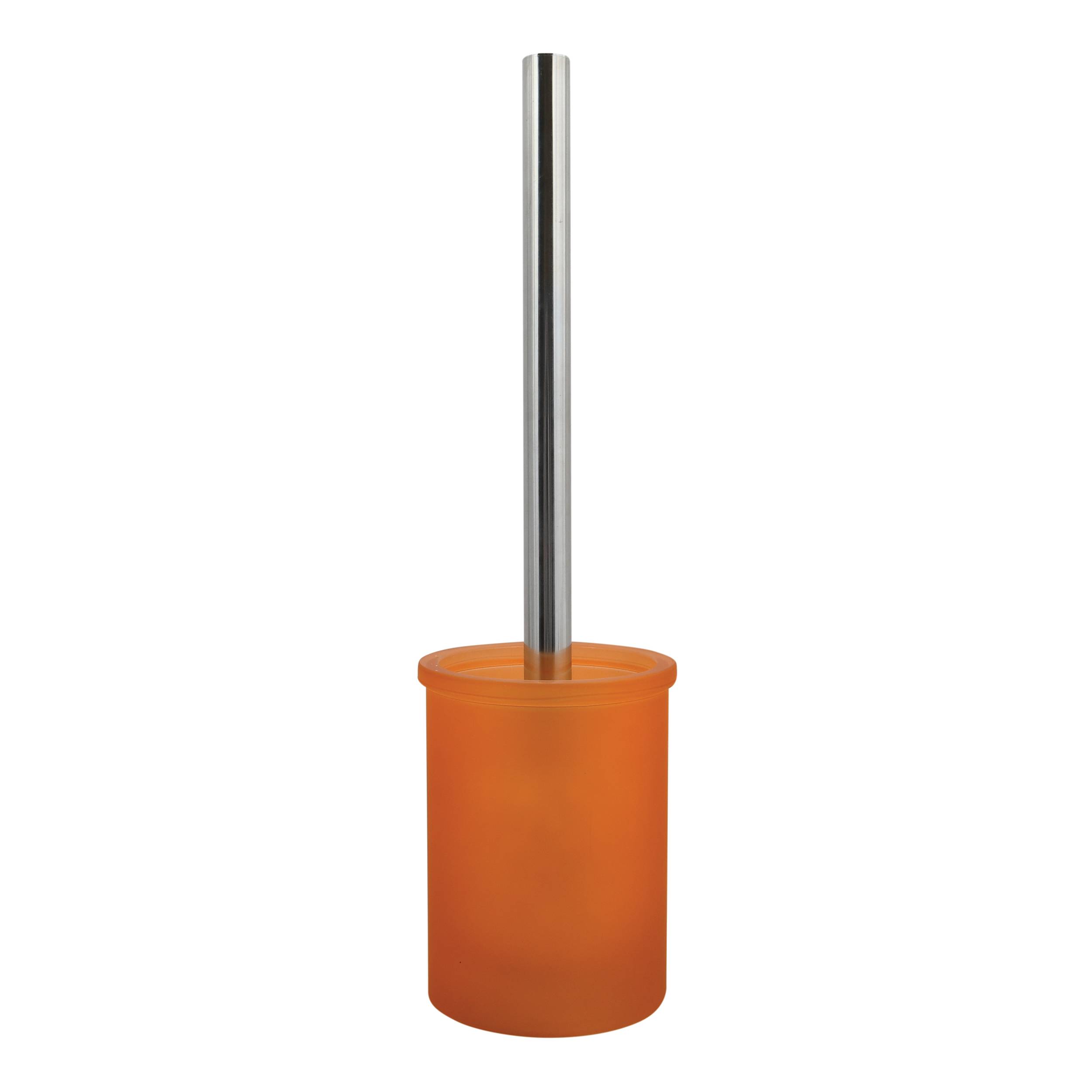 Spirella WC Bürste Klobürste Toilettenbürste „Yoko“ mit hygienischem Behälter Glas Orange
