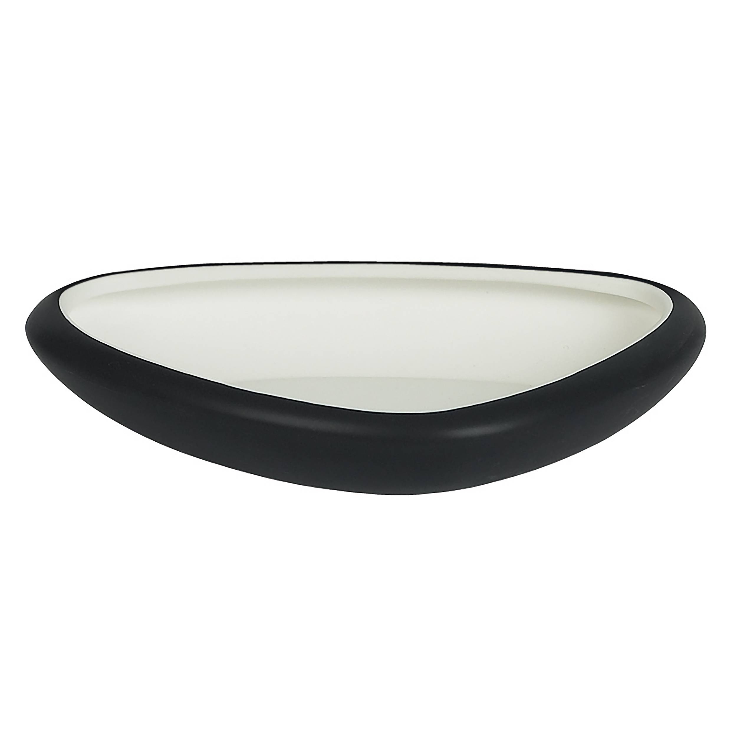 Schwarze ovale Wandleuchte mit mattem Glasschirm, gezeigt vor einem weißen Hintergrund.