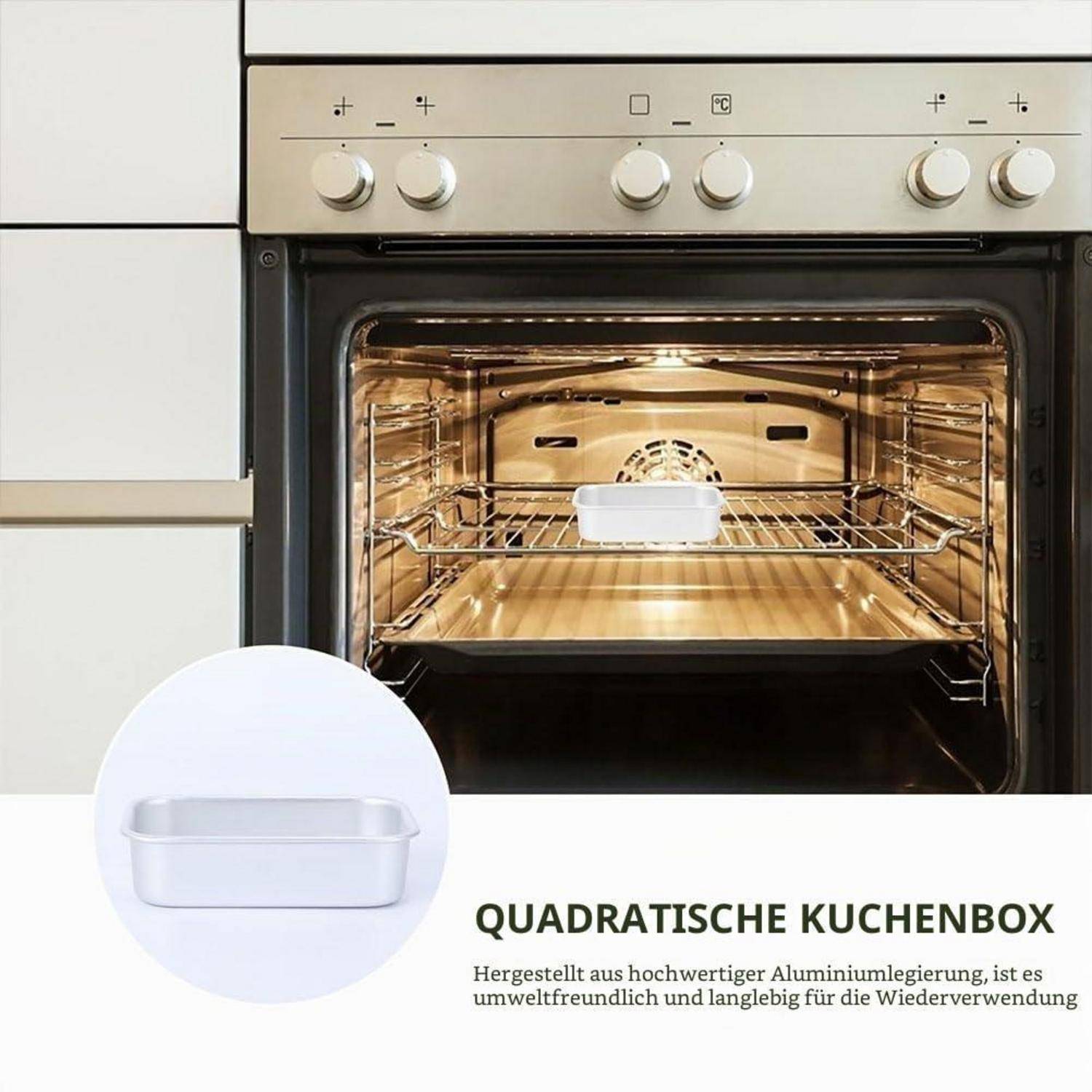 Kichvoe Brotbackform 2er Set 16.7x8.9x6.4cm Aluminium Antihaftbeschichtet