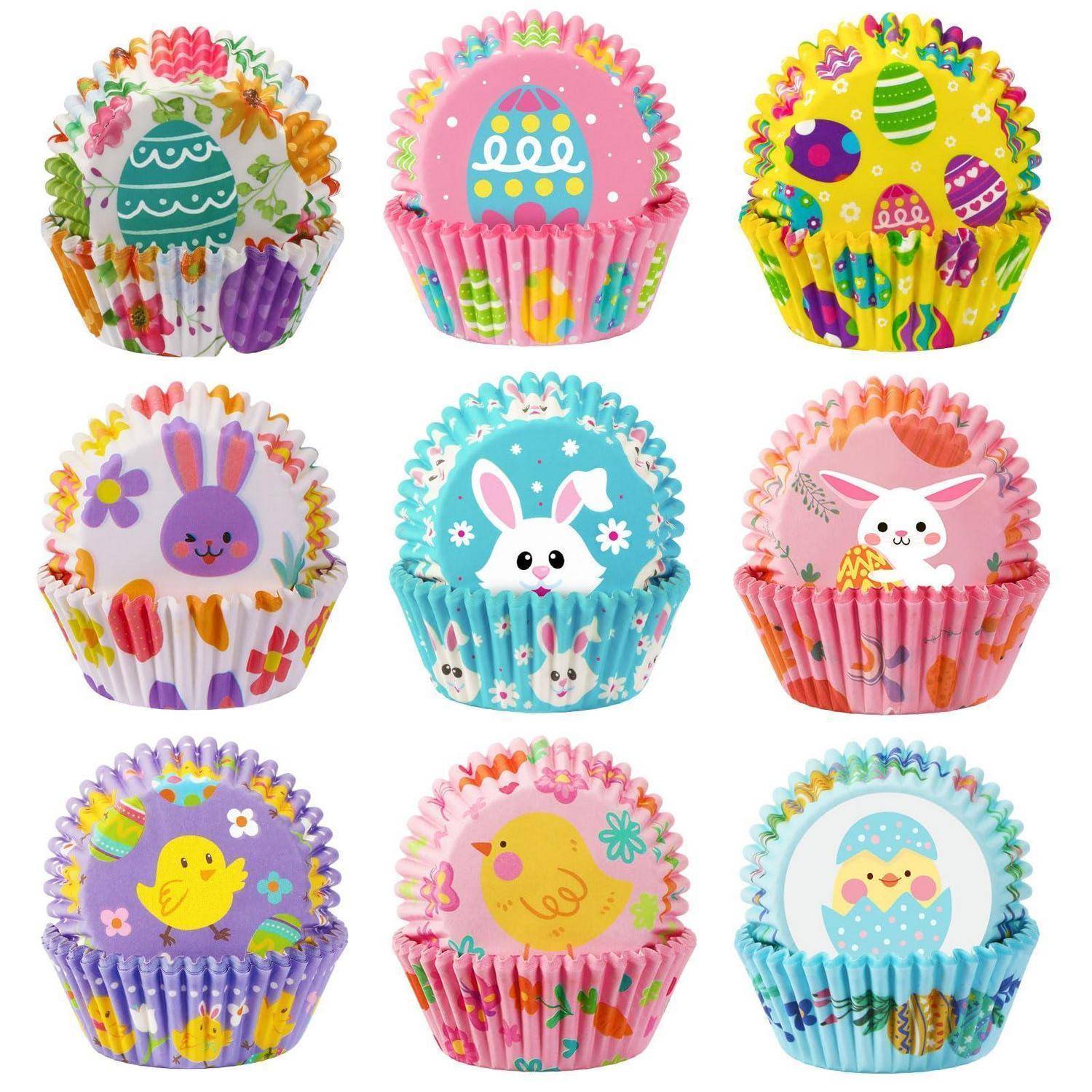 450x Oster Cupcake Förmchen Papier 5x3cm mit Motiv