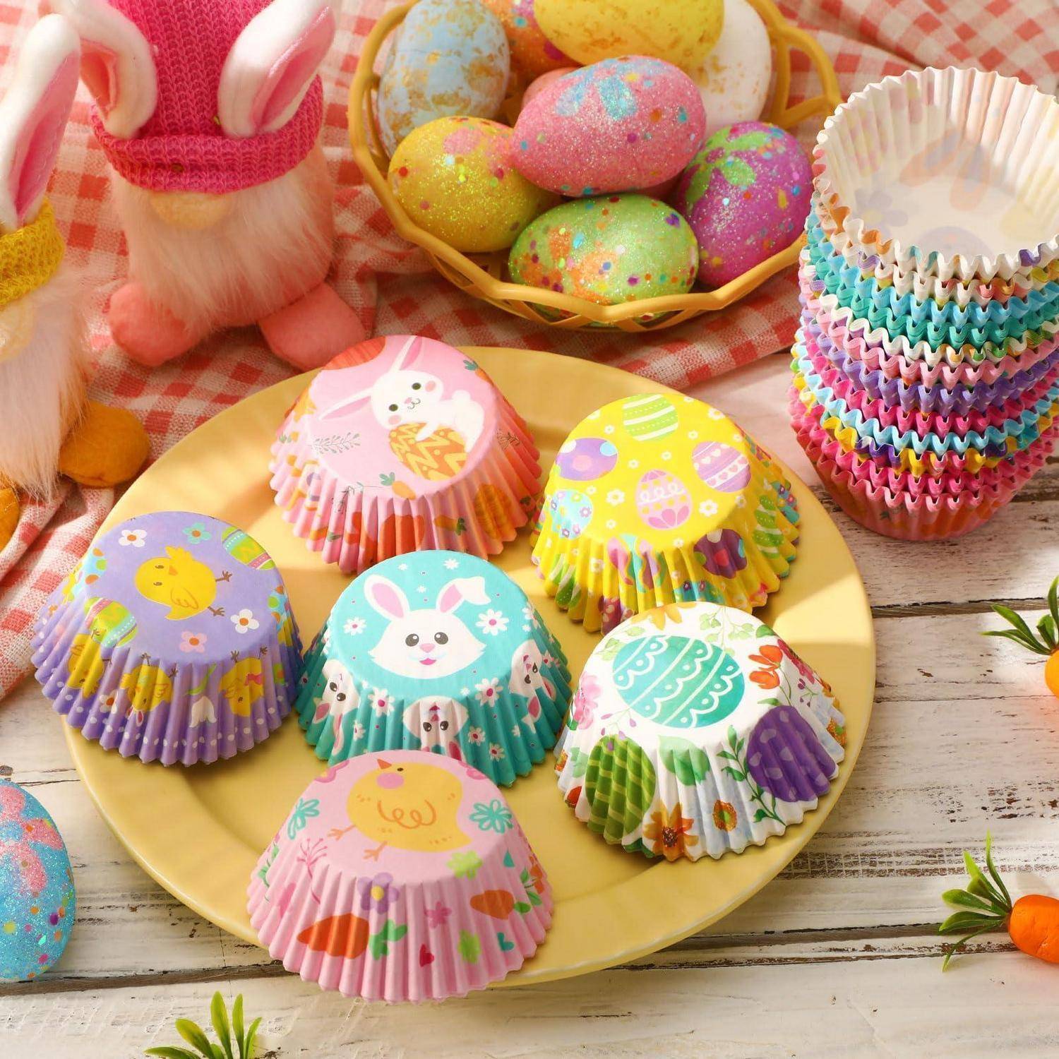450x Oster Cupcake Förmchen Papier 5x3cm mit Motiv