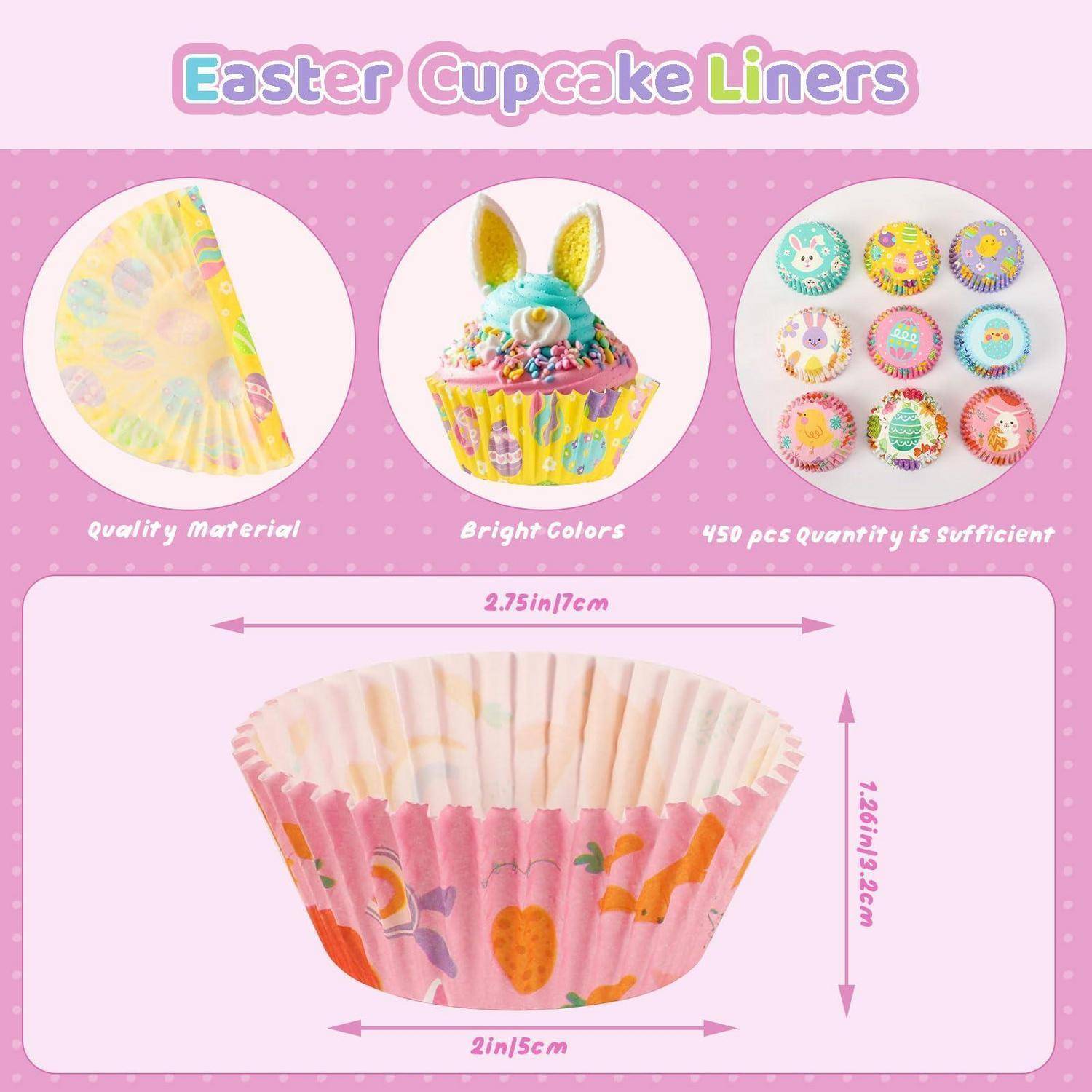 450x Oster Cupcake Förmchen Papier 5x3cm mit Motiv