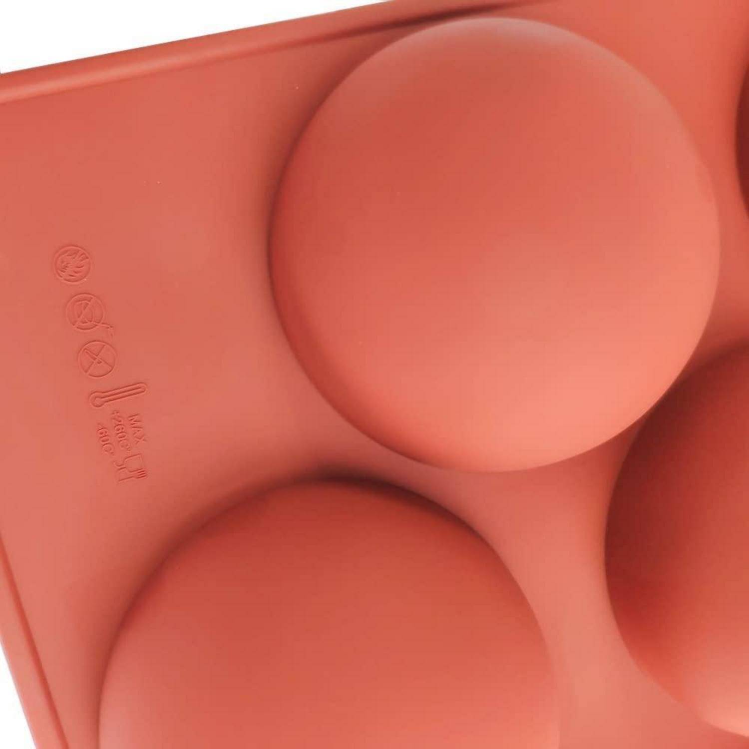 4x Silikonform Halbkugel 8cm 5 Löcher
