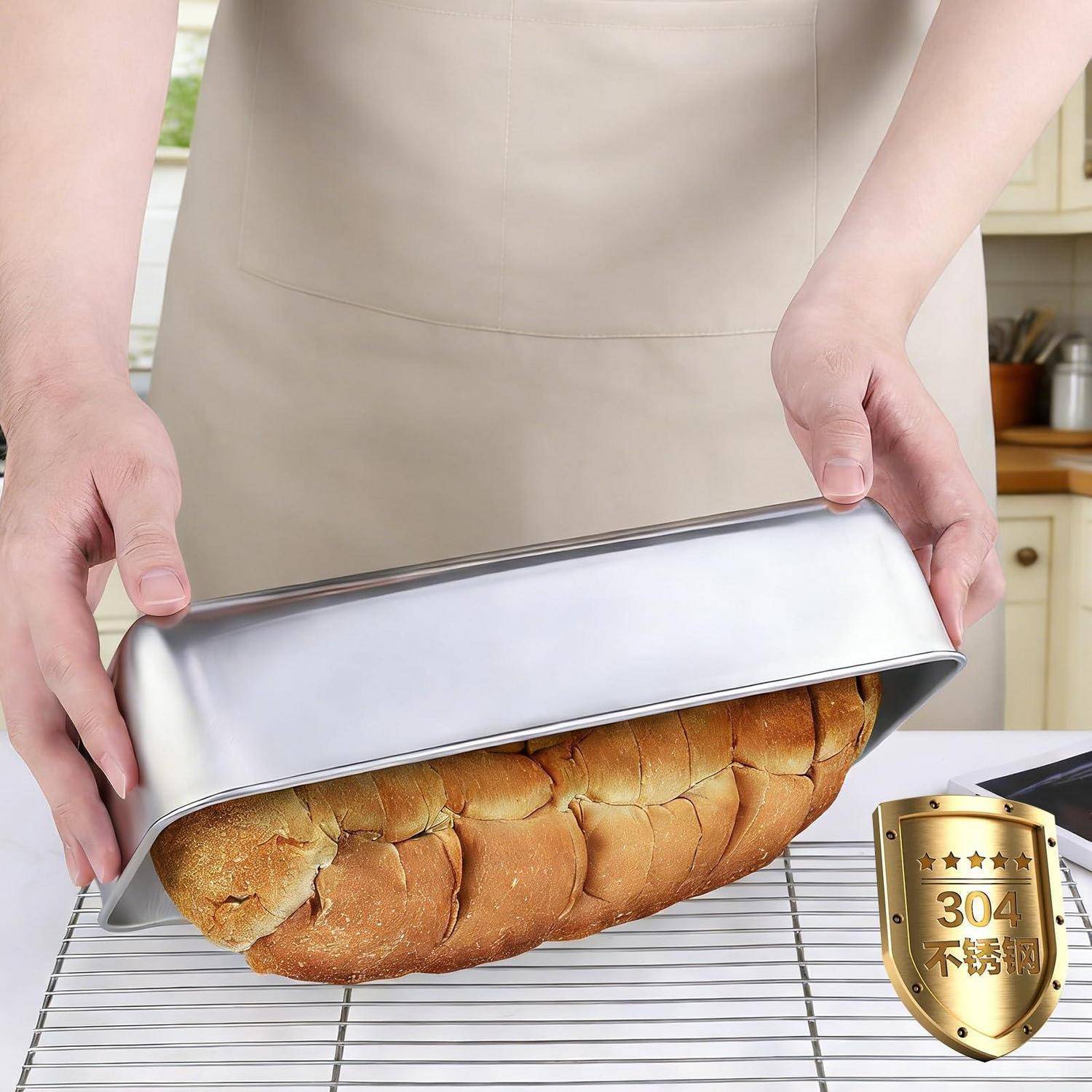 Brotbackform Edelstahl 33cm Kastenform Königskuchenform