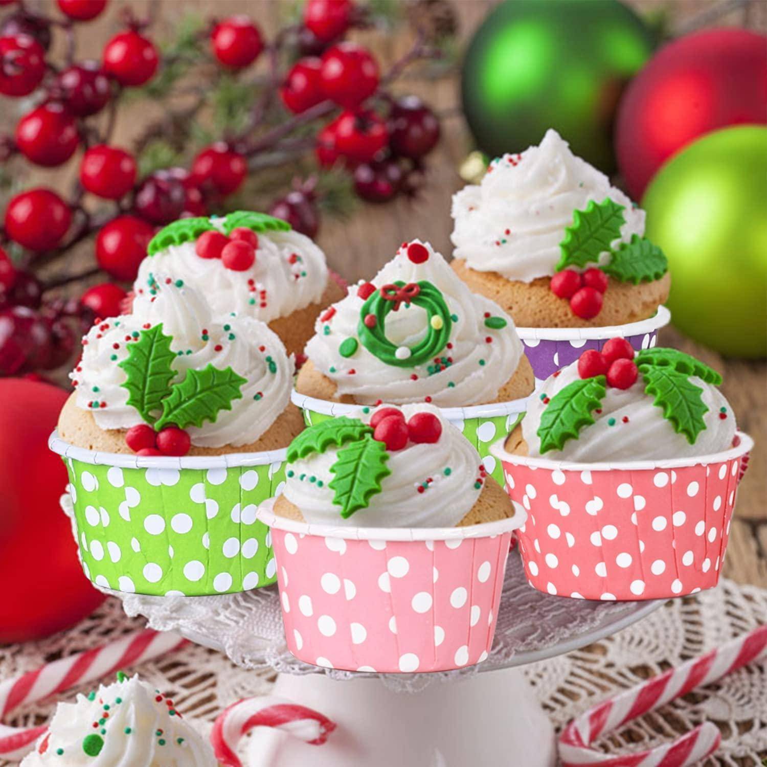 100x Cupcake Förmchen 5x3,8x3 cm Mini Papier Weiß