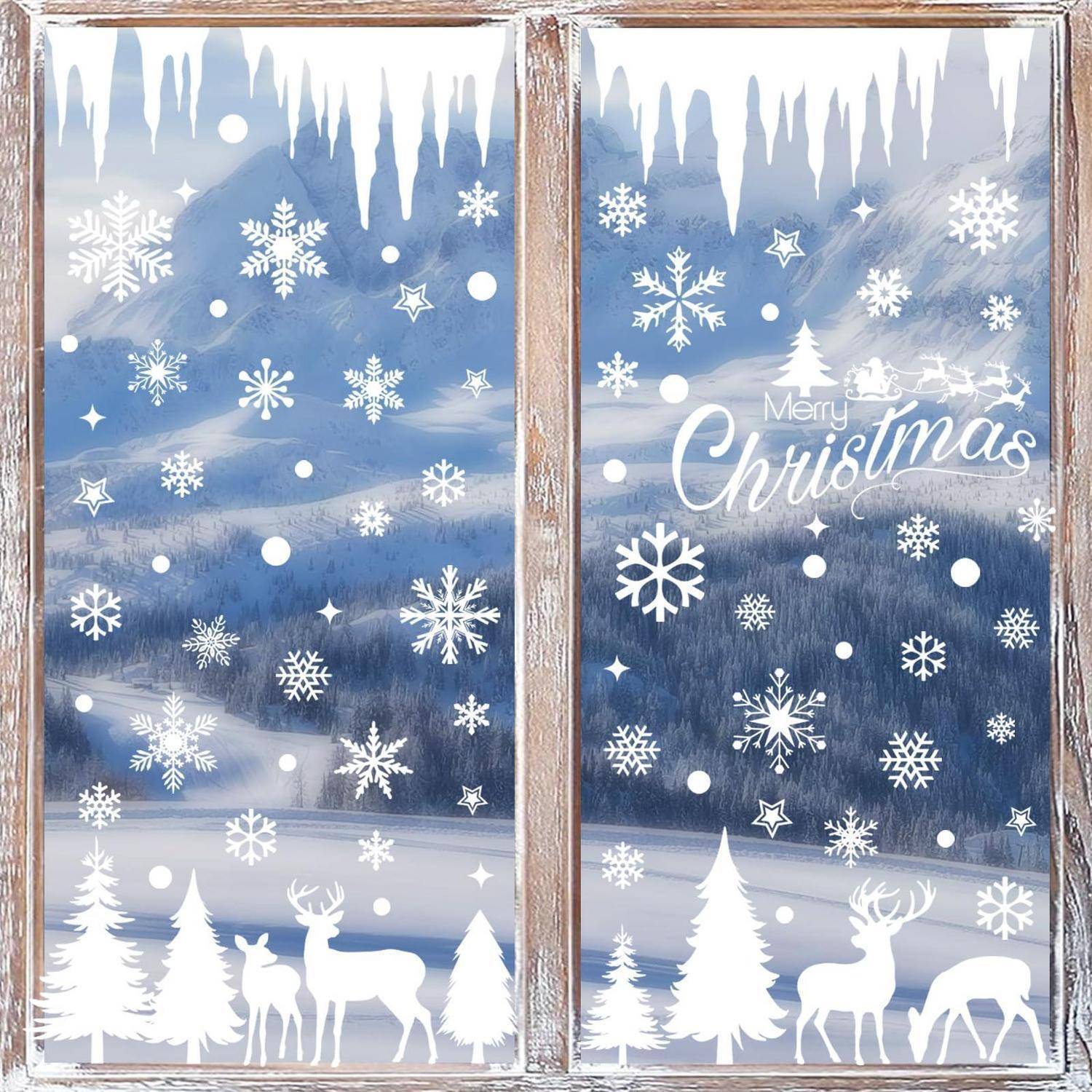 Fensterbilder Weihnachten 214 Stück statisch wiederverwendbar