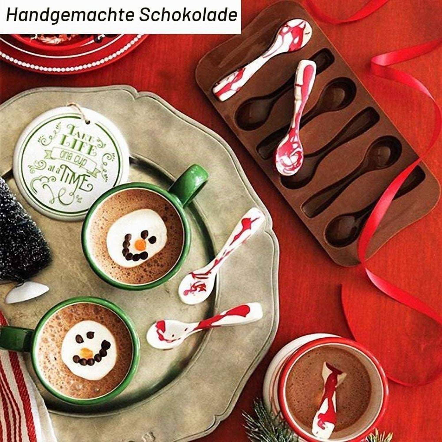 LATRAT 3 Stück Silikonform Löffel für Schokolade, Kuchen, Süßigkeiten