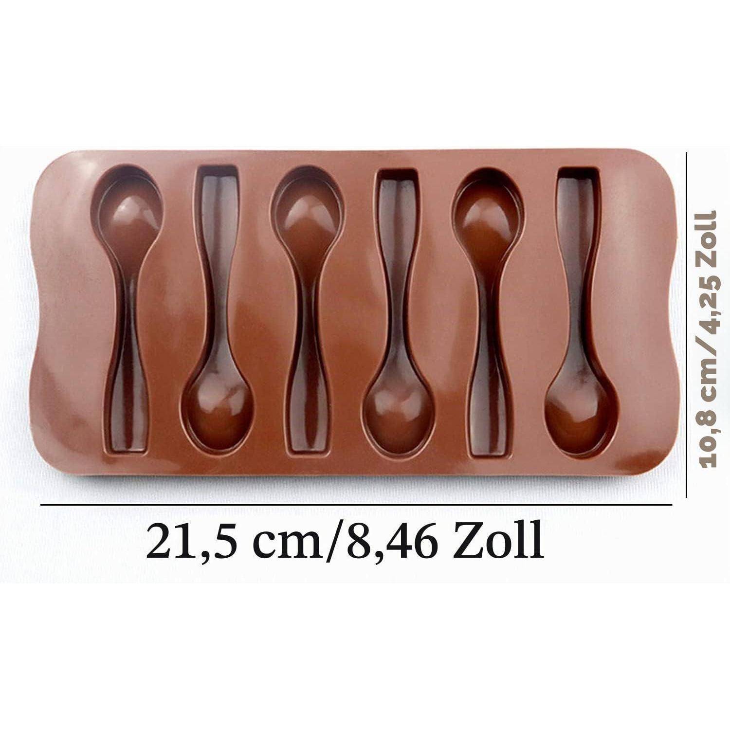 LATRAT 3 Stück Silikonform Löffel für Schokolade, Kuchen, Süßigkeiten