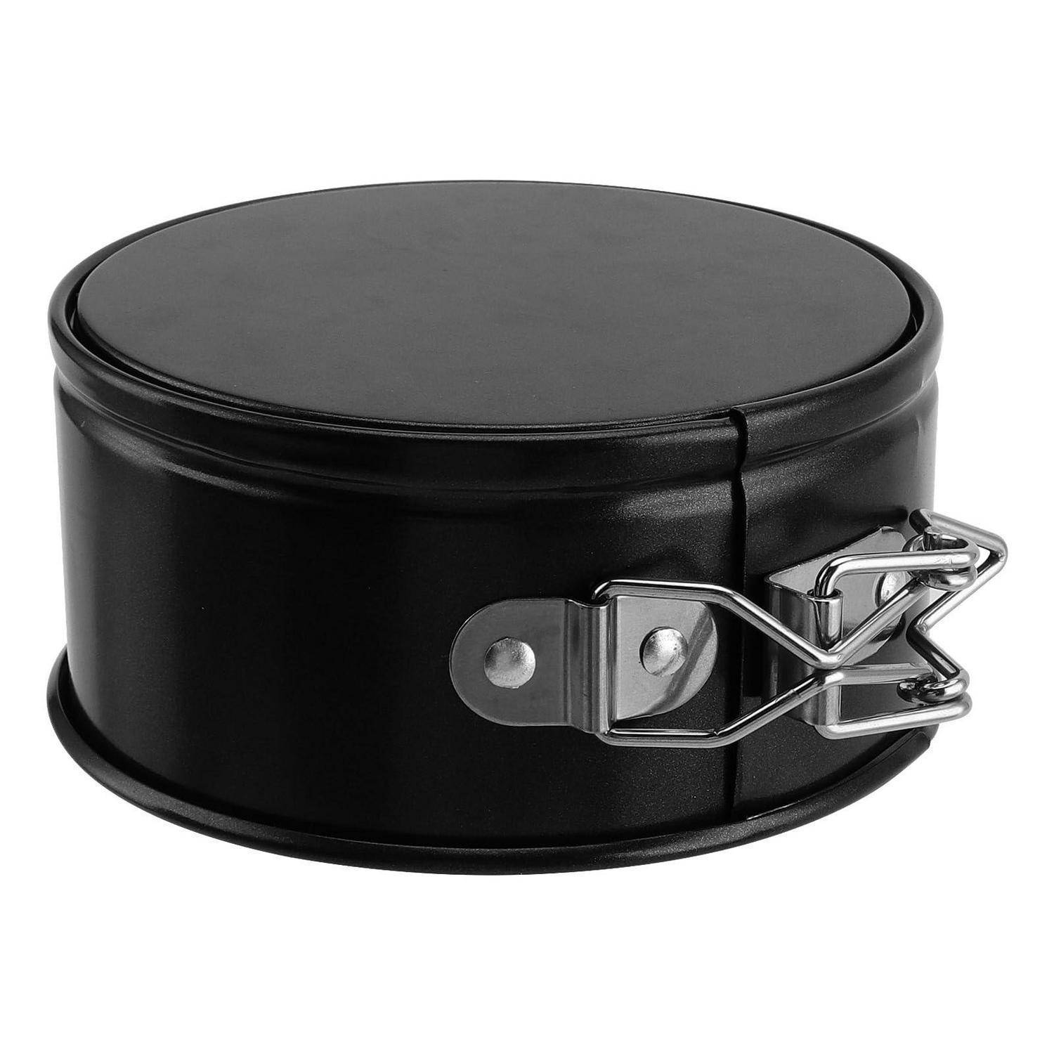 KEILEOHO 8x Mini Springform 11cm Schwarz mit abnehmbarem Boden