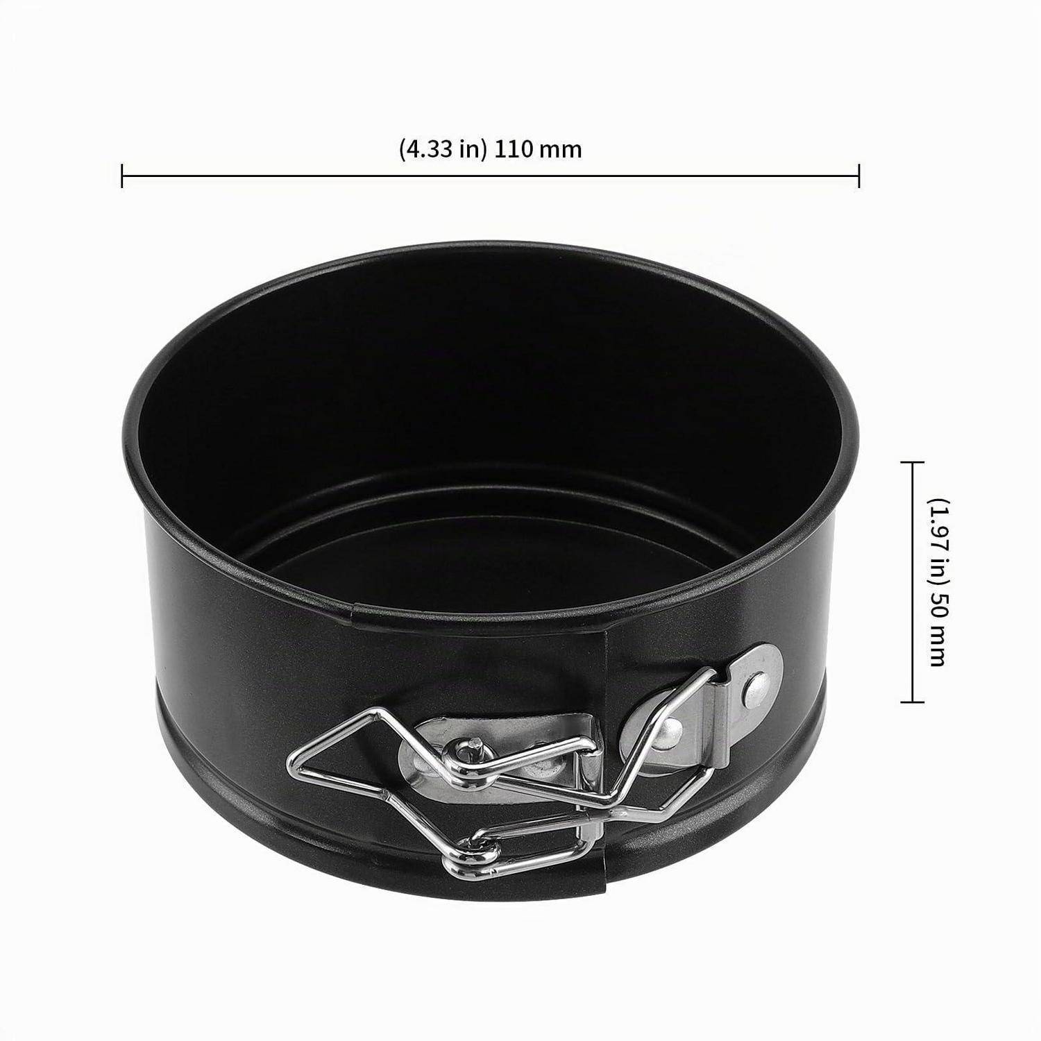 KEILEOHO 8x Mini Springform 11cm Schwarz mit abnehmbarem Boden