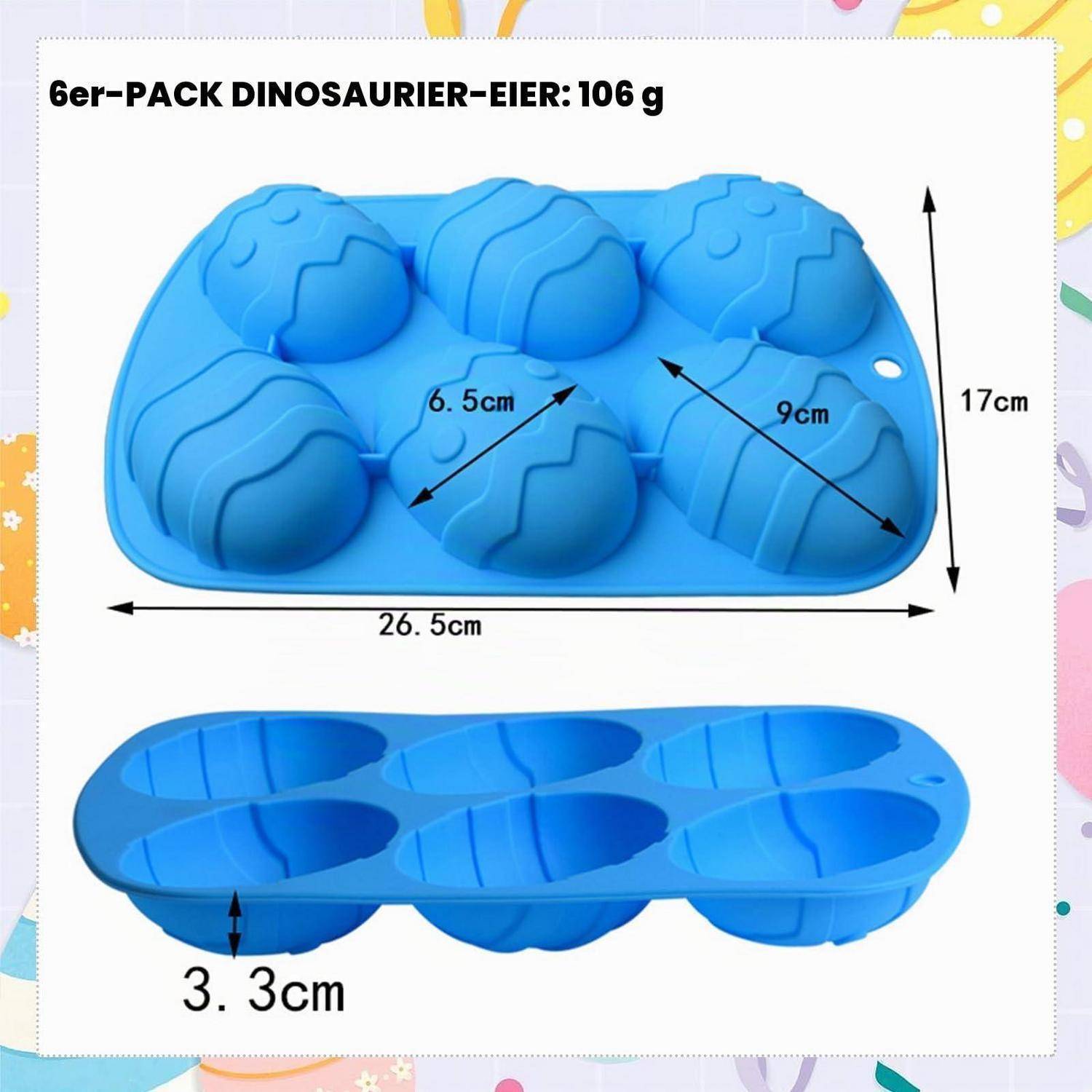 2 Stück Silikonform Osterei 6 Hohlräume