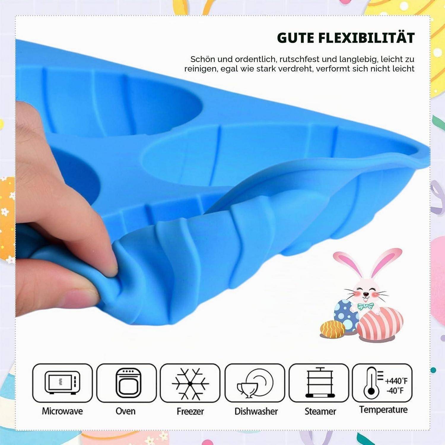 2 Stück Silikonform Osterei 6 Hohlräume
