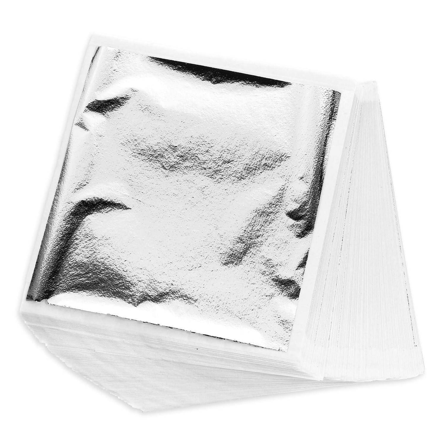 Imitiertes Blattsilber 100 Blatt 8,5x8cm