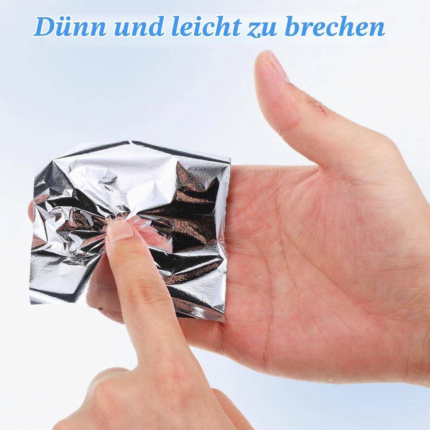 Imitiertes Blattsilber 100 Blatt 8,5x8cm