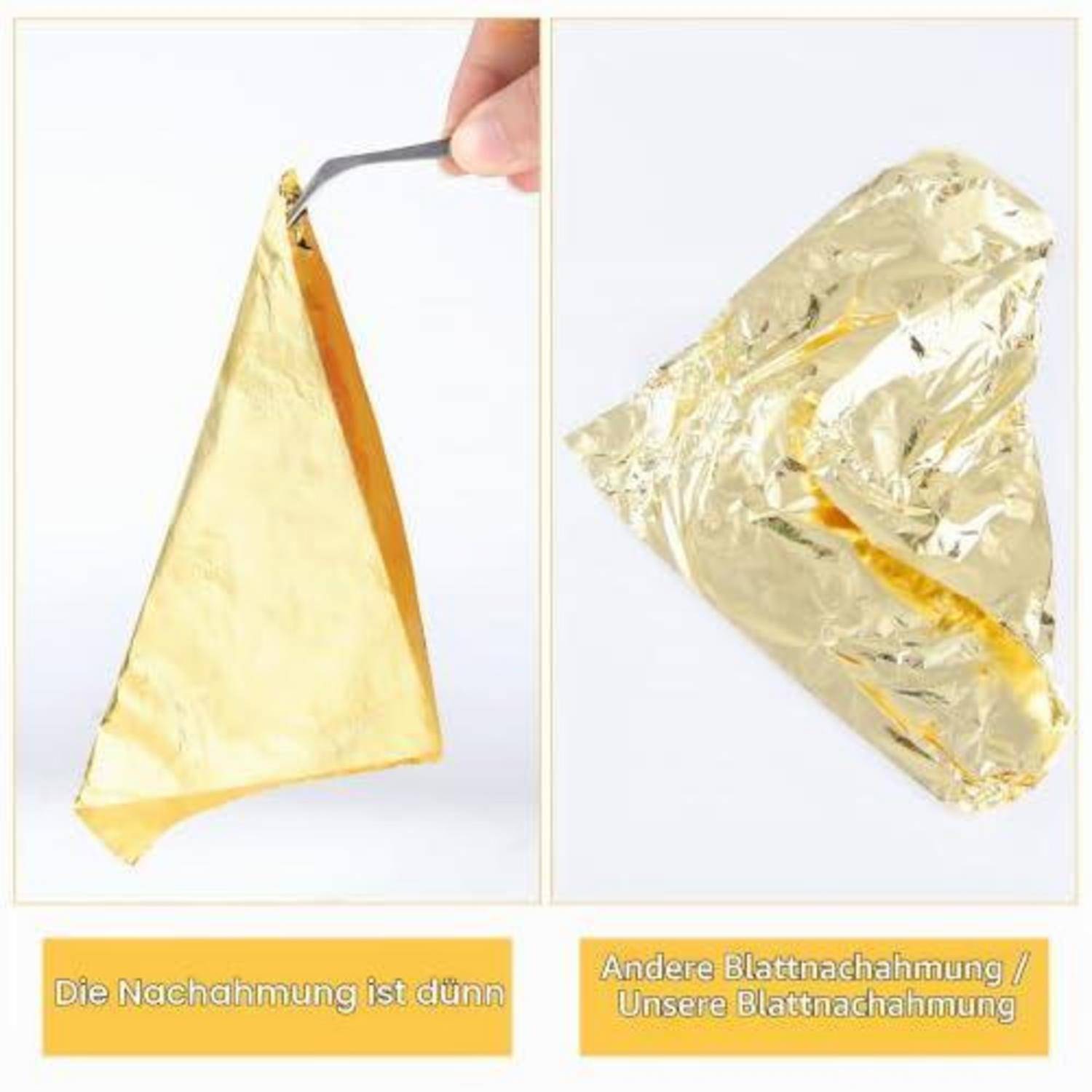 Blattgold Imitation 150 Stück 14x14cm Kupfer Dekoration Bastelmaterial
