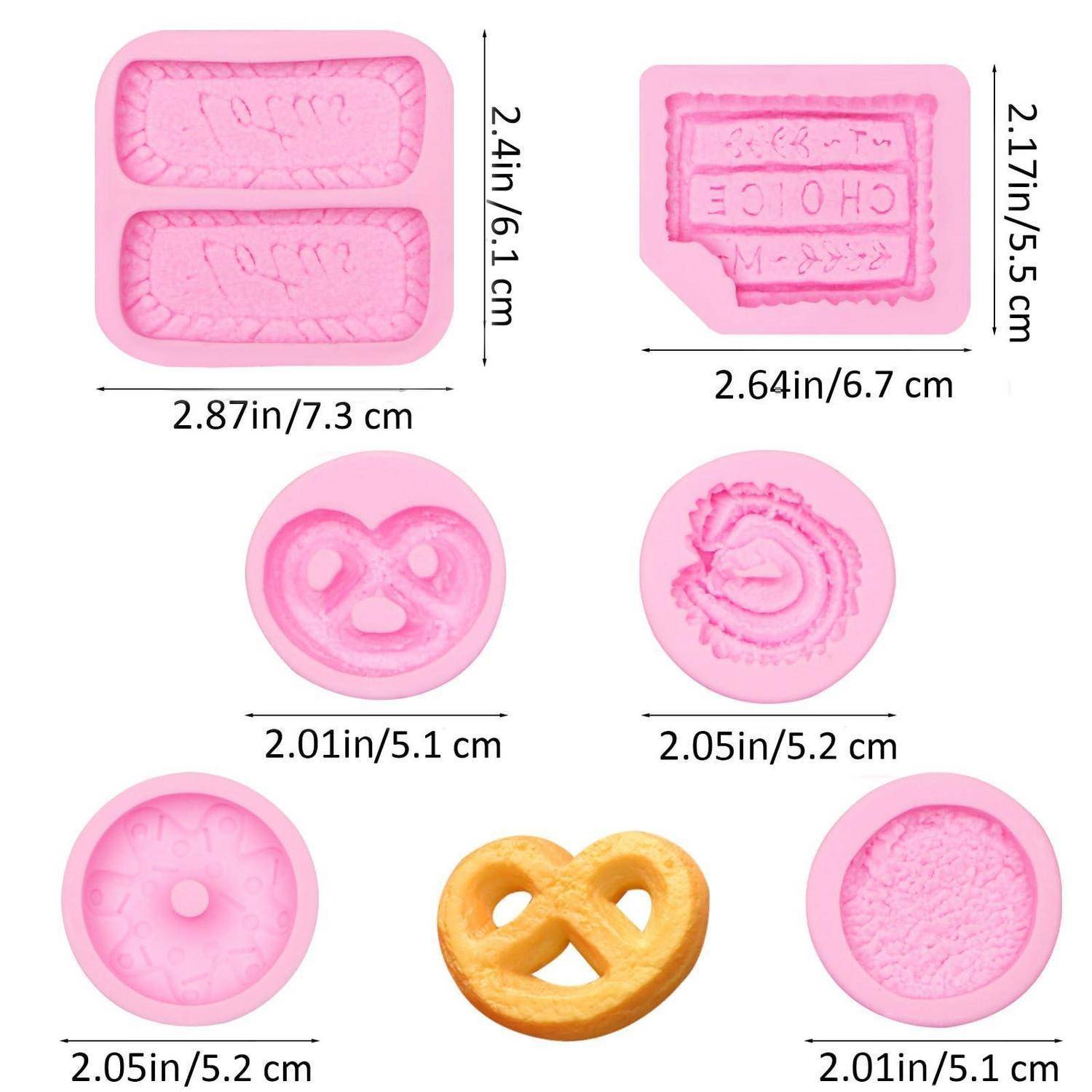 Silikonformen Set 7-teilig für Kekse, Donuts, Schokolade