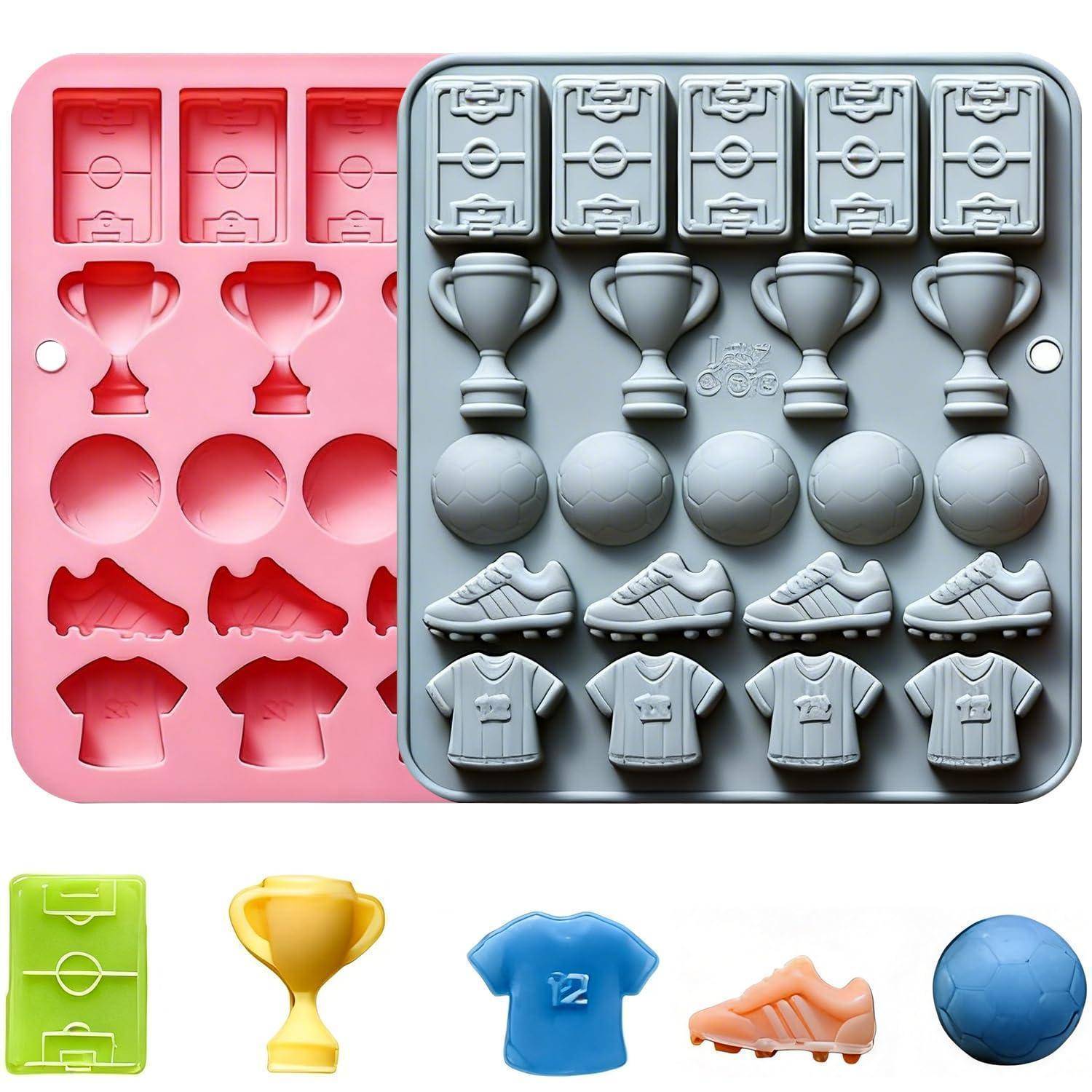 Silikonform Fußball 2er Set 44 Mulden BPA Frei