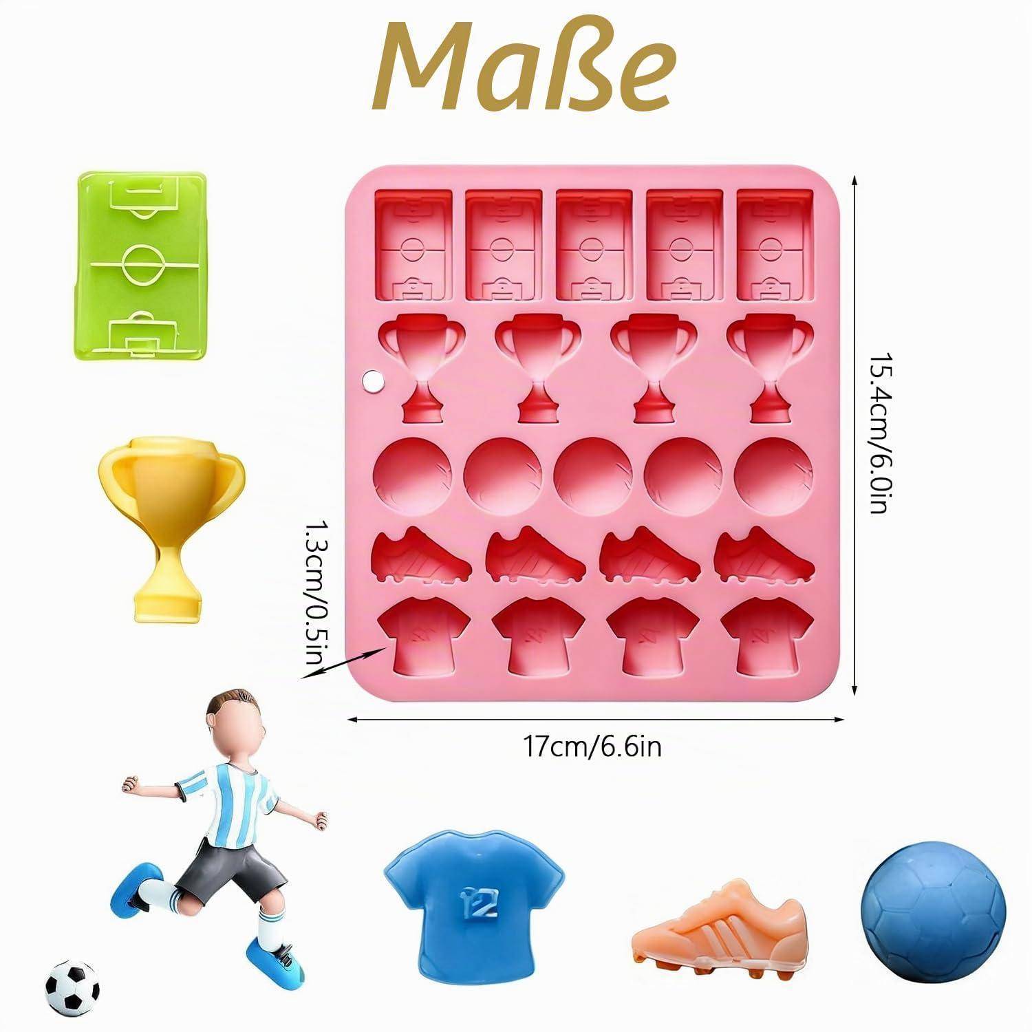 Silikonform Fußball 2er Set 44 Mulden BPA Frei