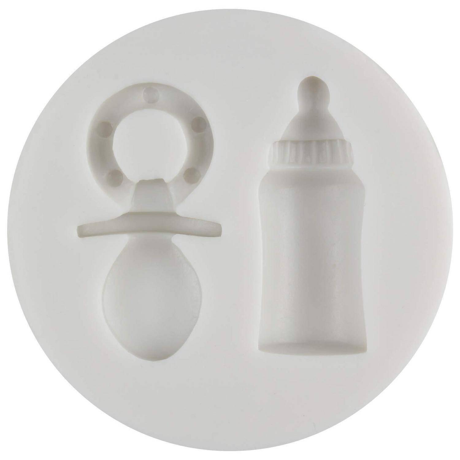 Silikonform Babyfläschchen Schnuller für Fondant Schokolade Kuchen Deko