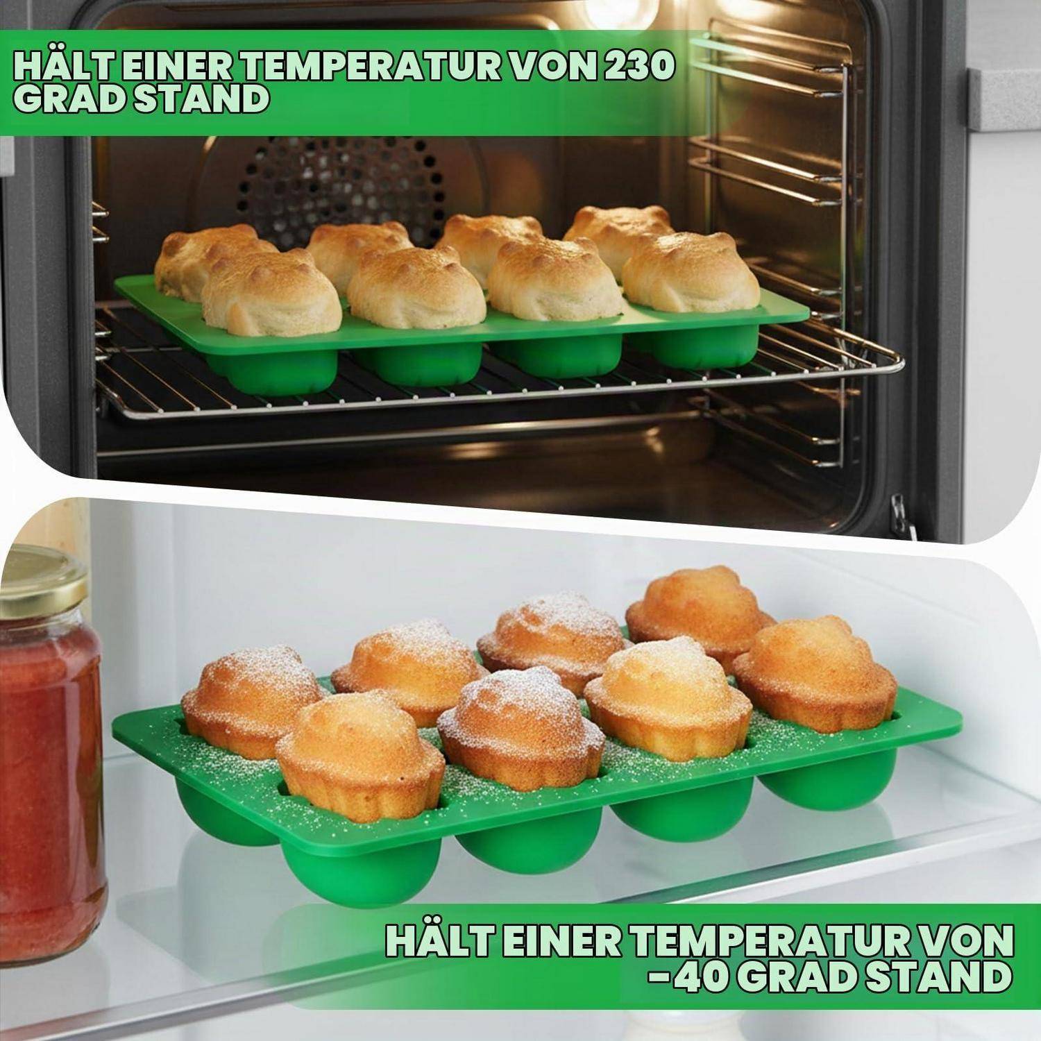 2er-Set Silikonform Frosch für Süßigkeiten, Eis, Schokolade