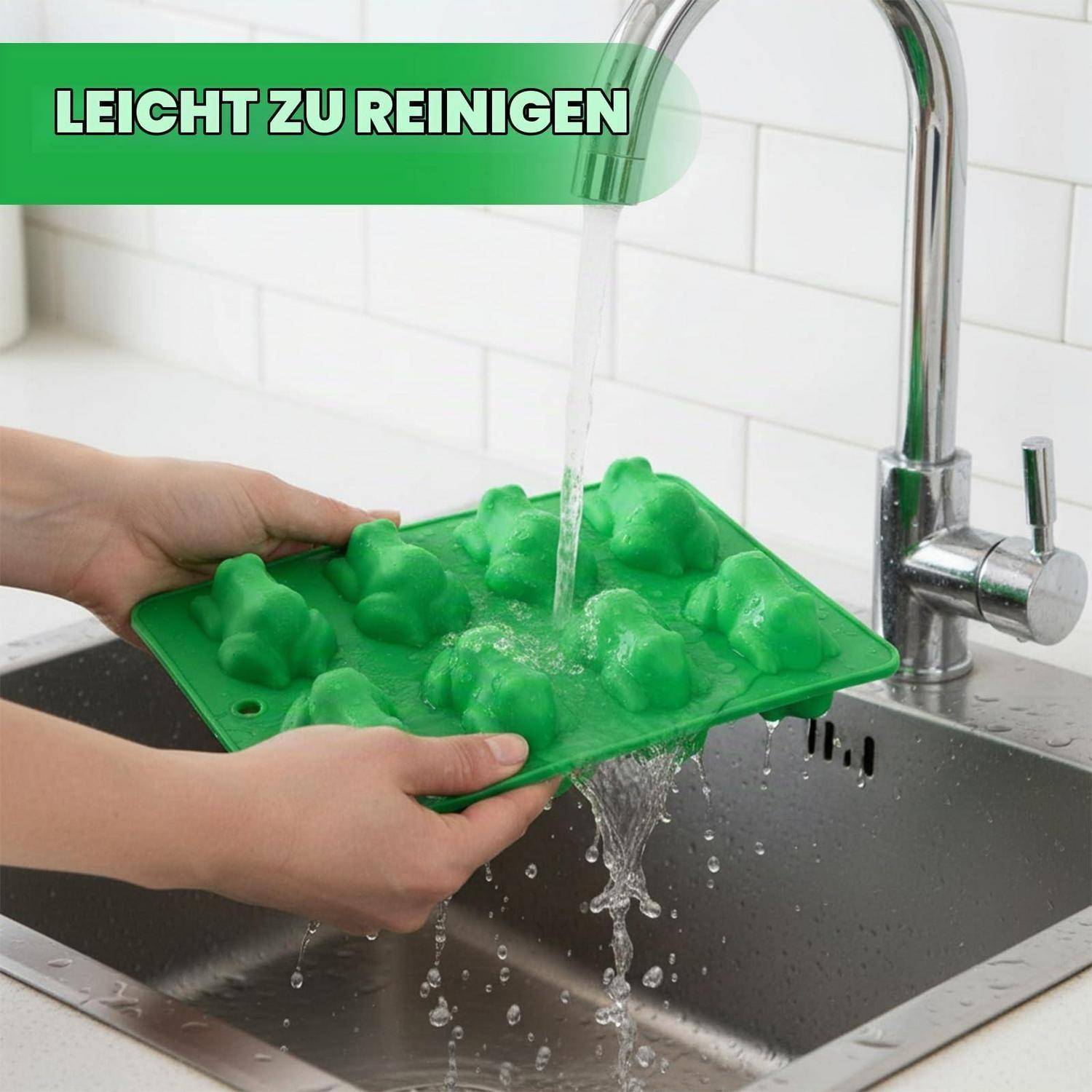 2er-Set Silikonform Frosch für Süßigkeiten, Eis, Schokolade