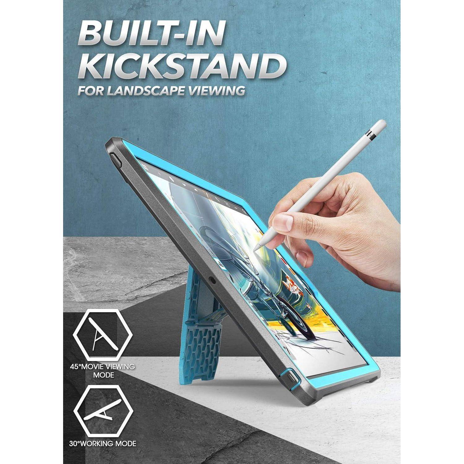 Schutzhülle iPad 10.2 9 8 7 Displayschutzfolie blau Schutzhülle