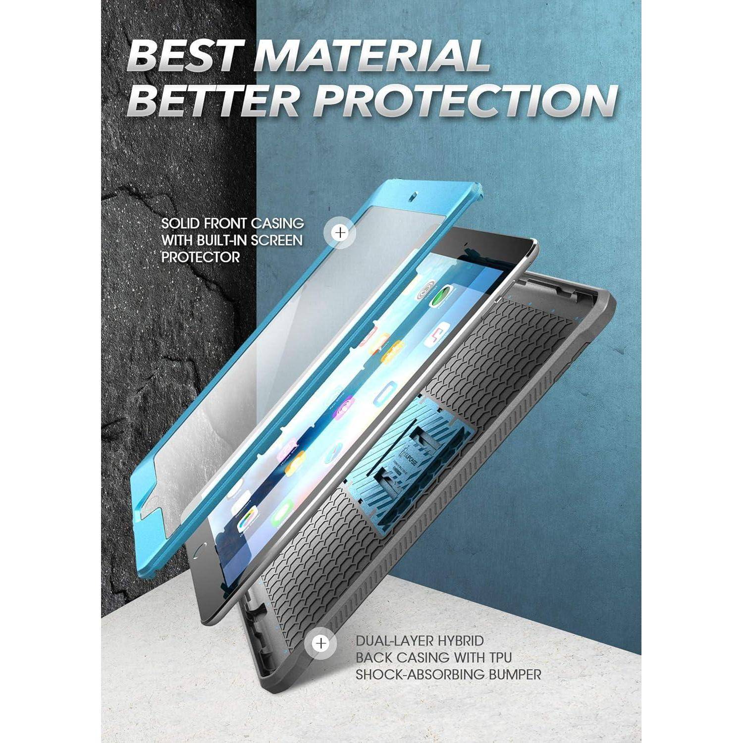 Schutzhülle iPad 10.2 9 8 7 Displayschutzfolie blau Schutzhülle
