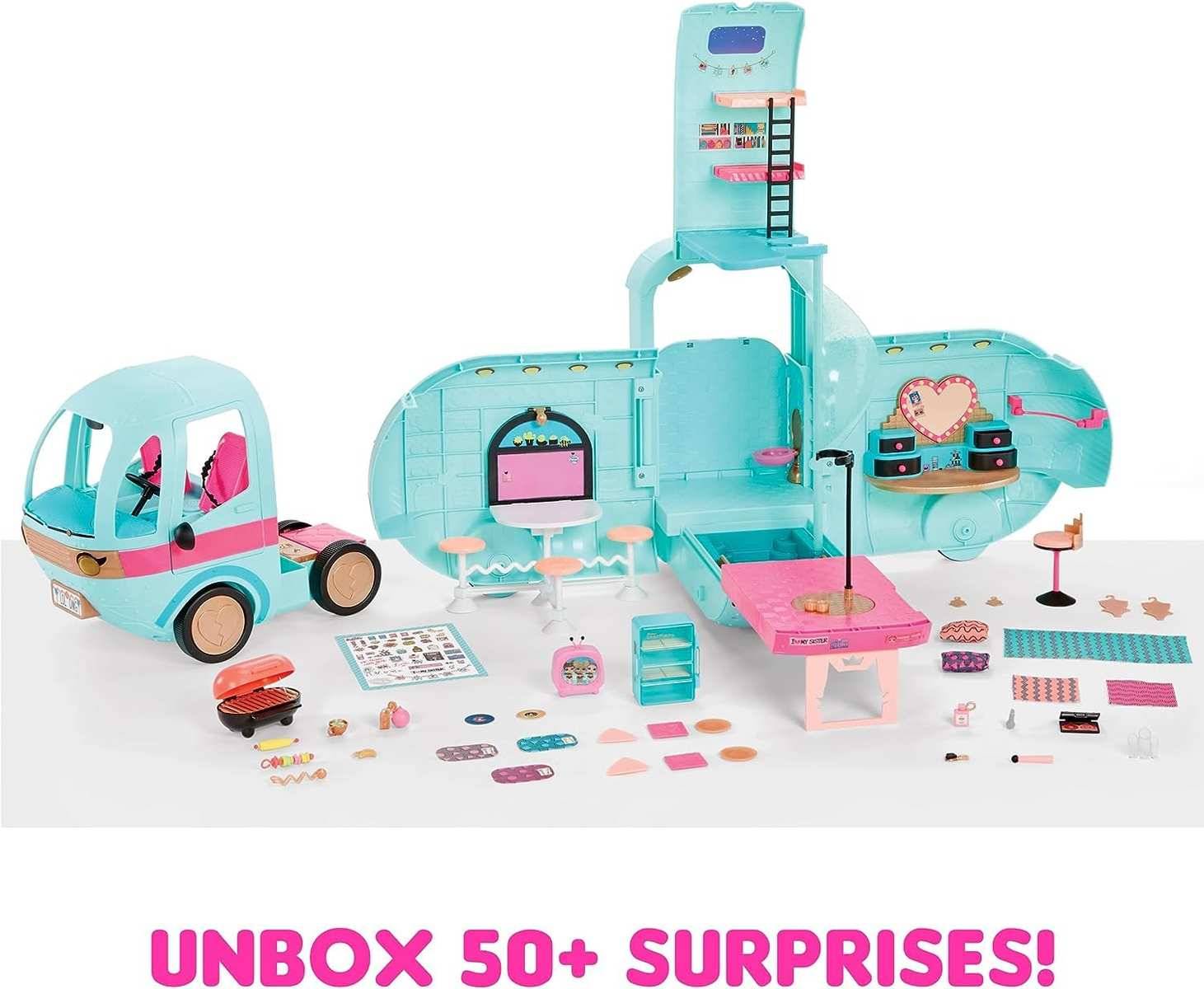 L.O.L. Surprise OMG Glam N’ Go Camper Playset 4-in-1 Spielset Pool Wasserrutsche