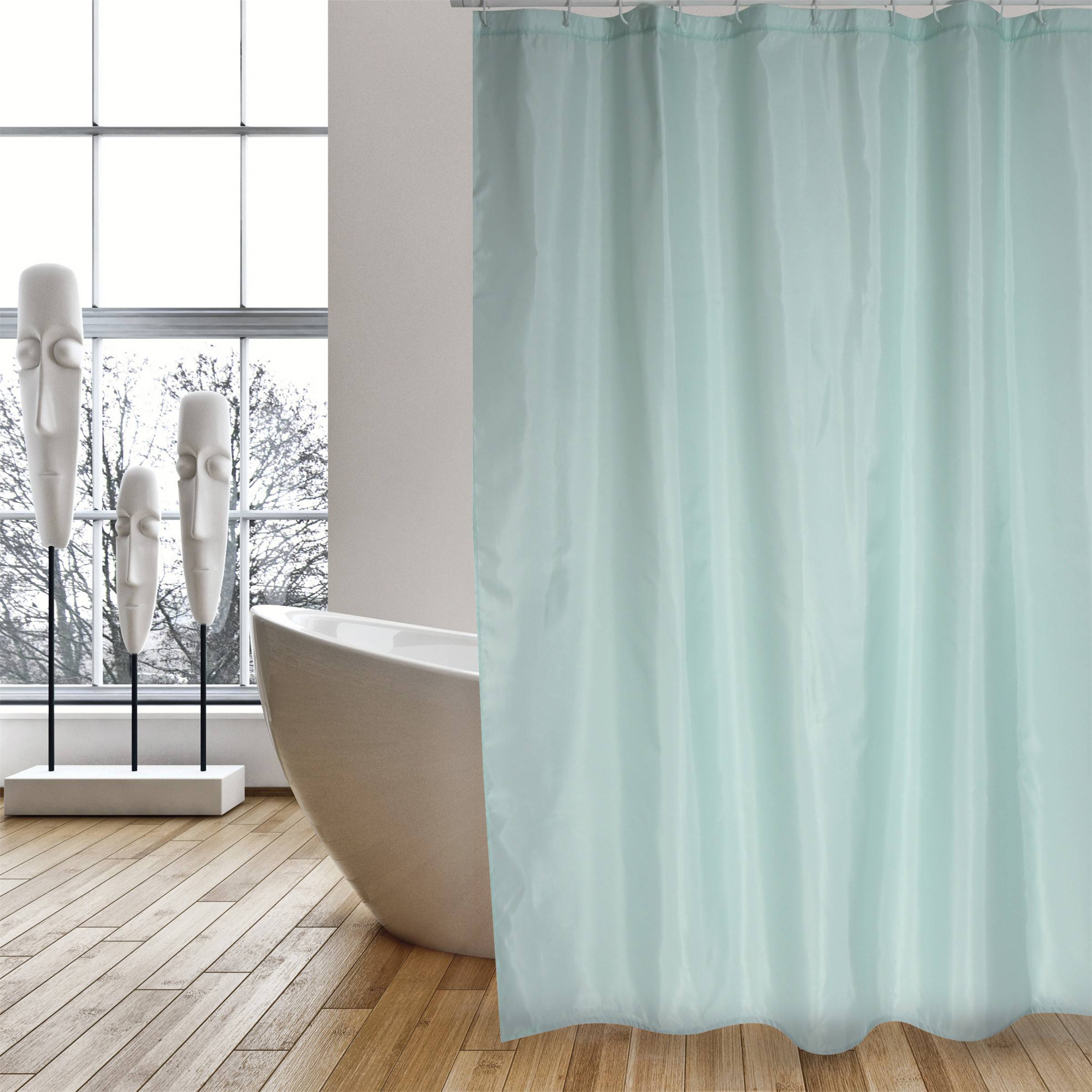 Cotexsa by MSV Premium Anti-Schimmel Textil Duschvorhang - Anti-Bakteriell, waschbar, 100% wasserdicht, mit 12 Duschvorhangringen - Polyester, „Ever