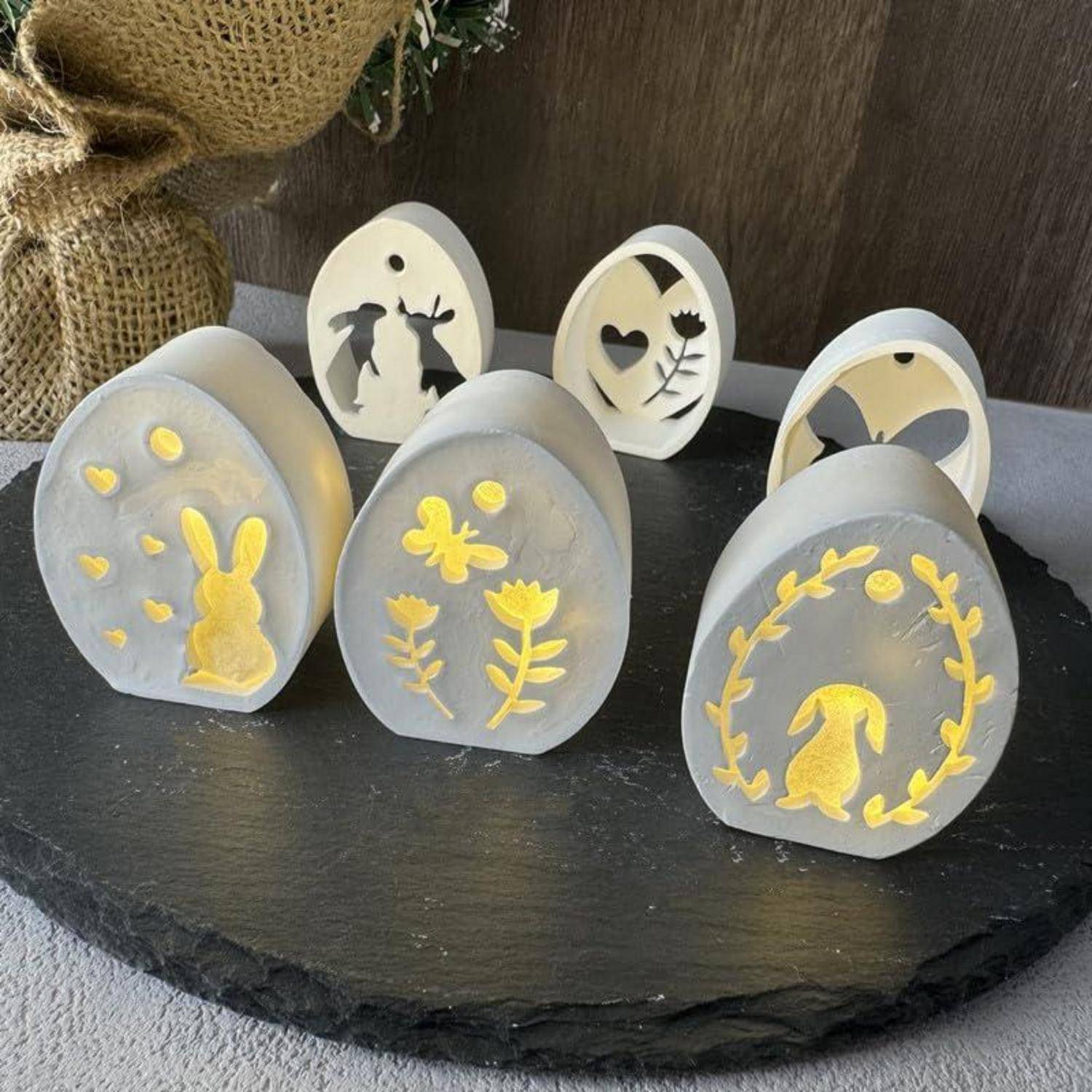 Silikonform Osterhase Gießform für Epoxidharz, Wachs, Gips