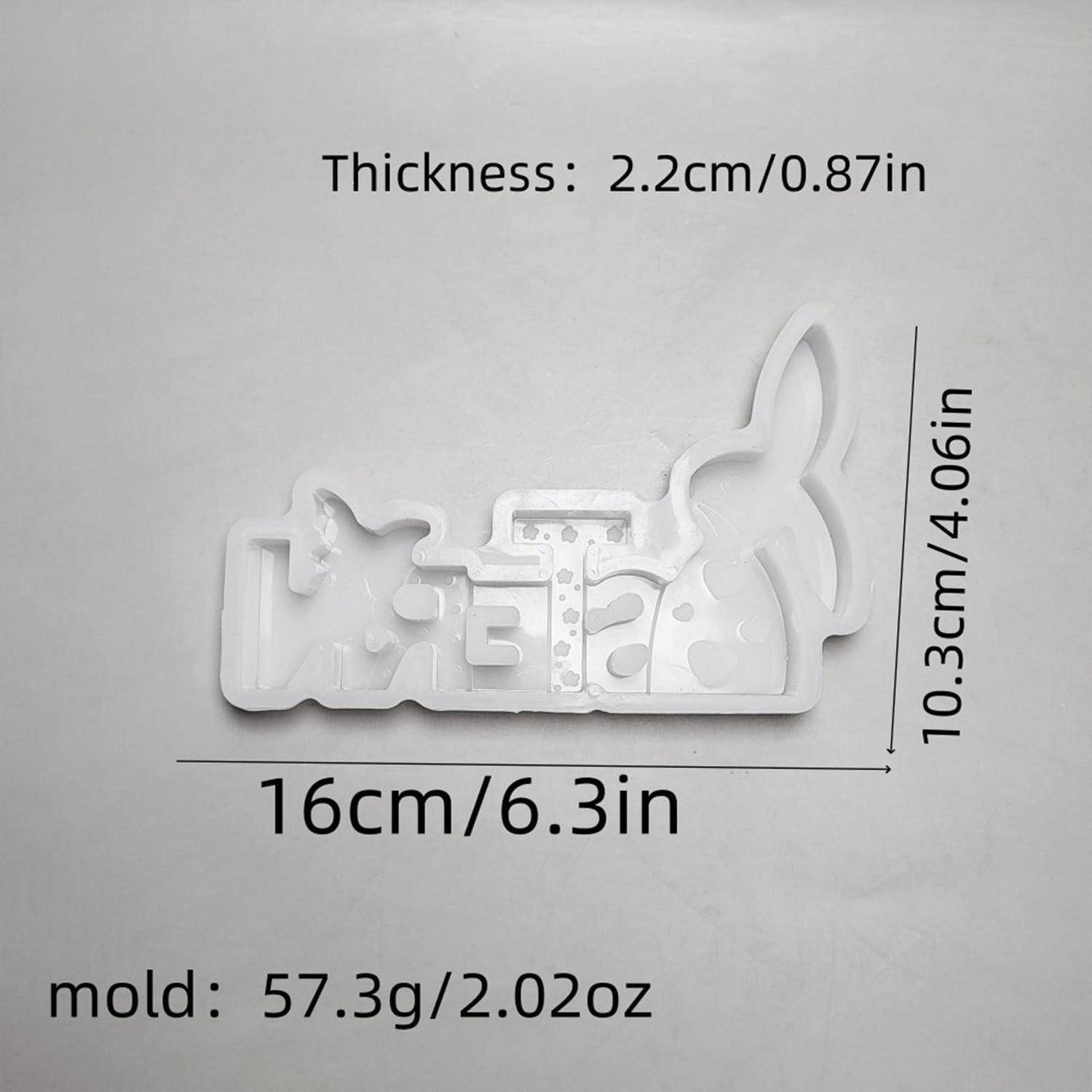 Silikon Gießform Ostern Hase 3D für Gips, Epoxidharz & Seife