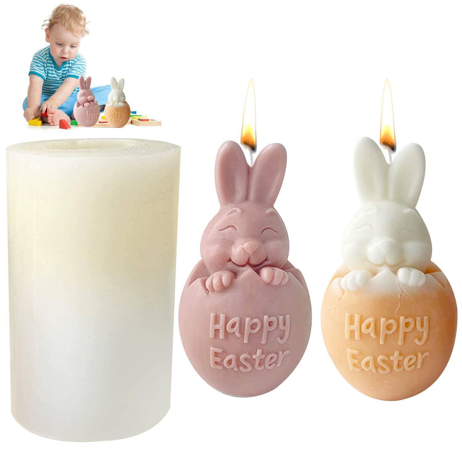 3D Silikonform Hase Ostern Gießform für Kerzen Seife Kuchen