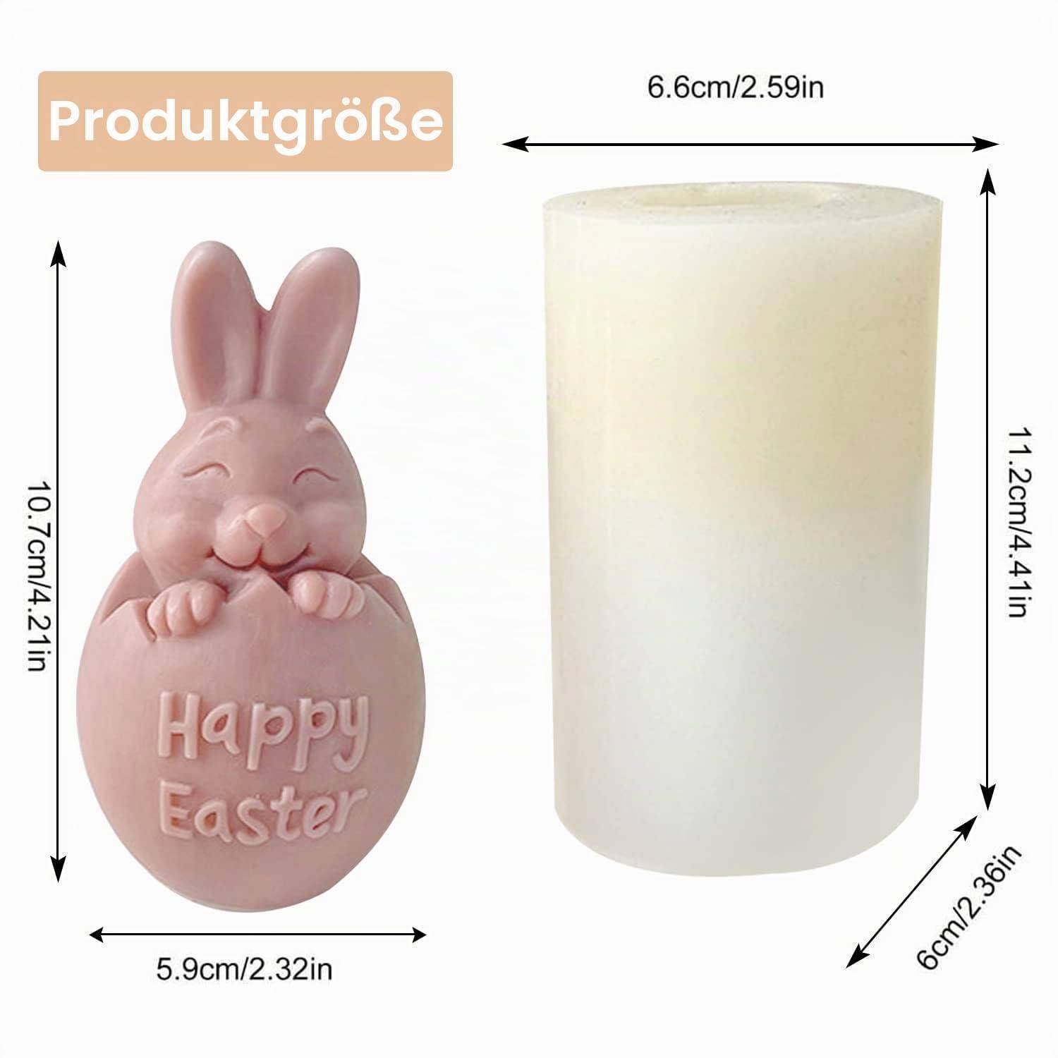 3D Silikonform Hase Ostern Gießform für Kerzen Seife Kuchen
