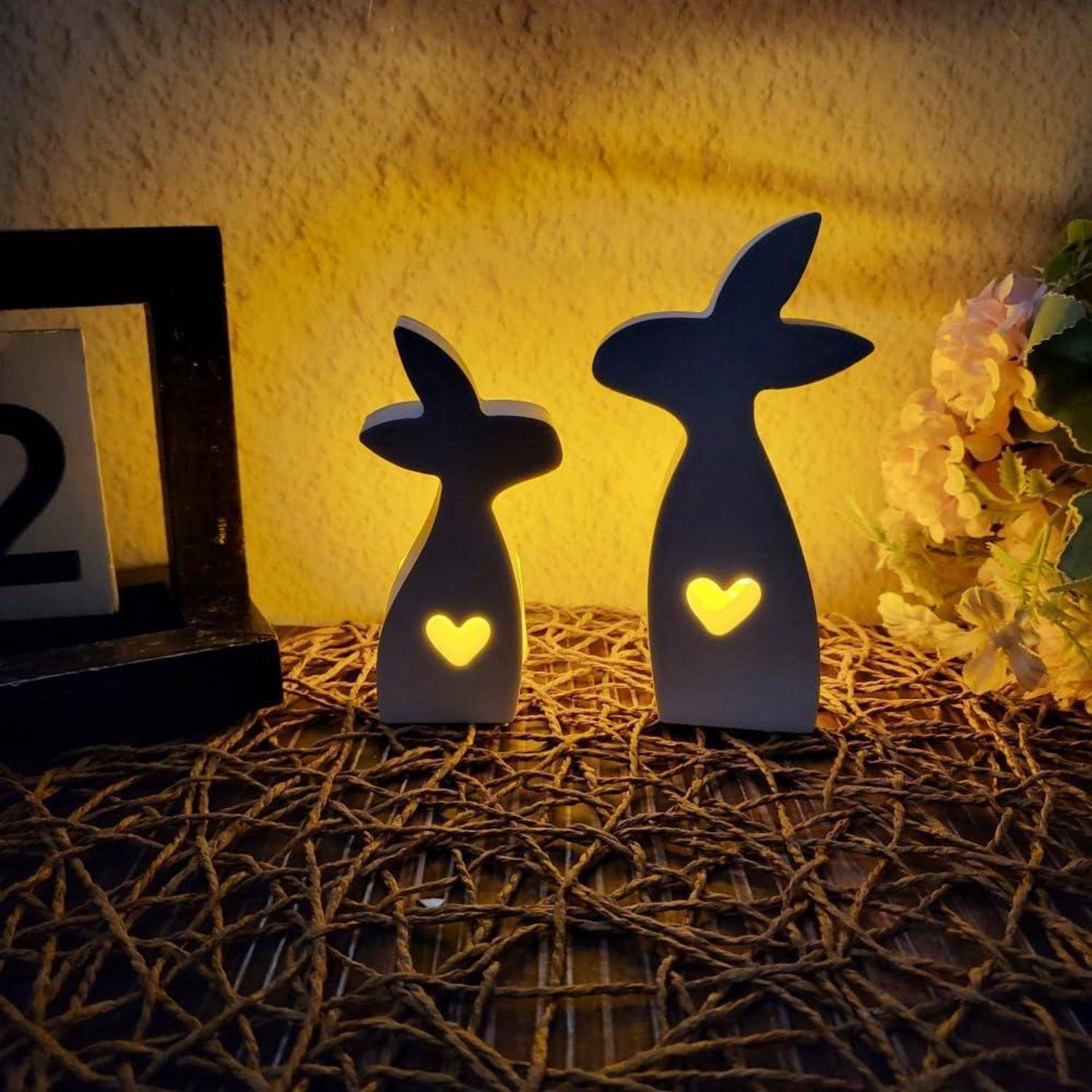 Silikonform Hase 2 Stück Gießform Osterhase Kerzenherstellung