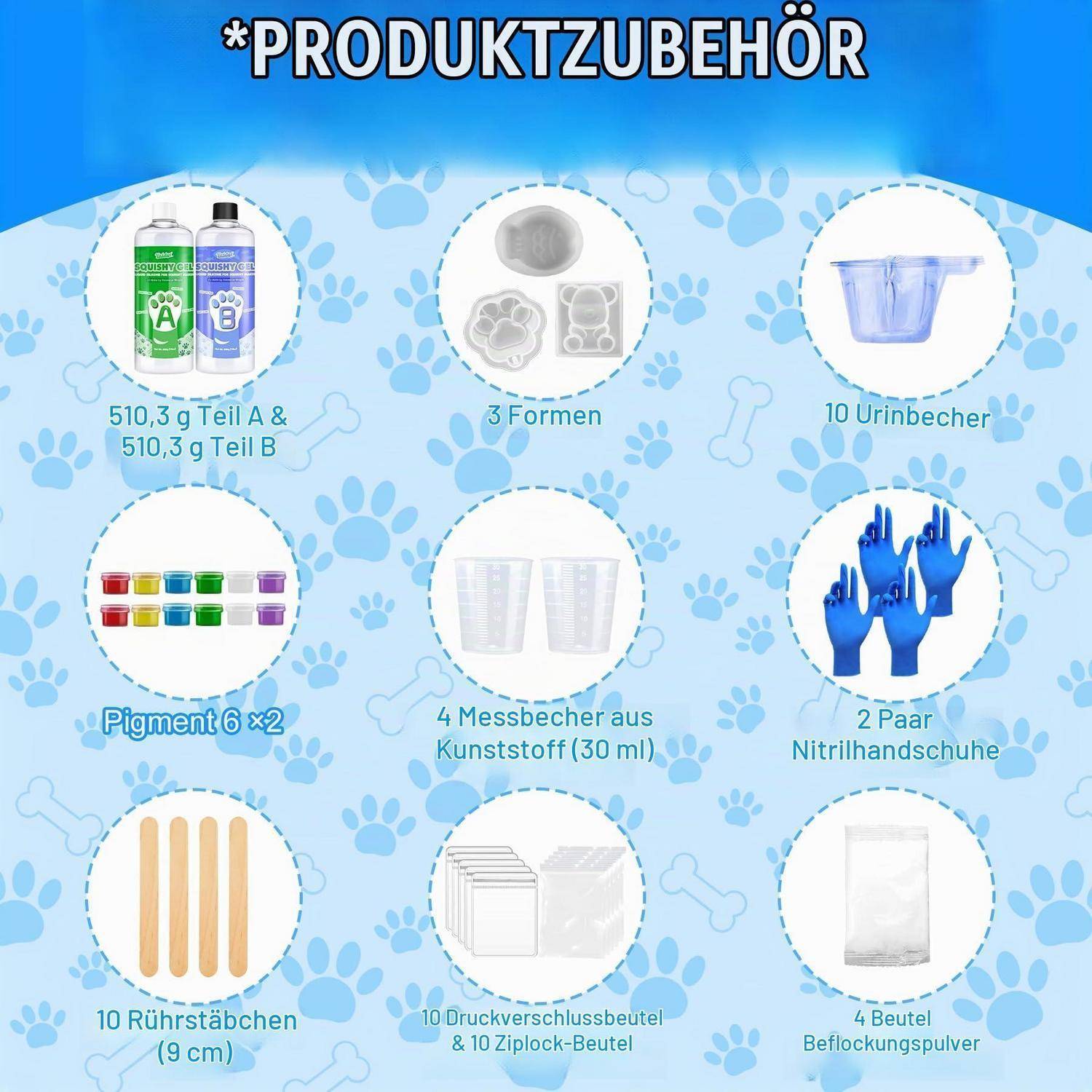 Squishy Selber Machen Set 1000g - DIY Silikon für Taba Squishy