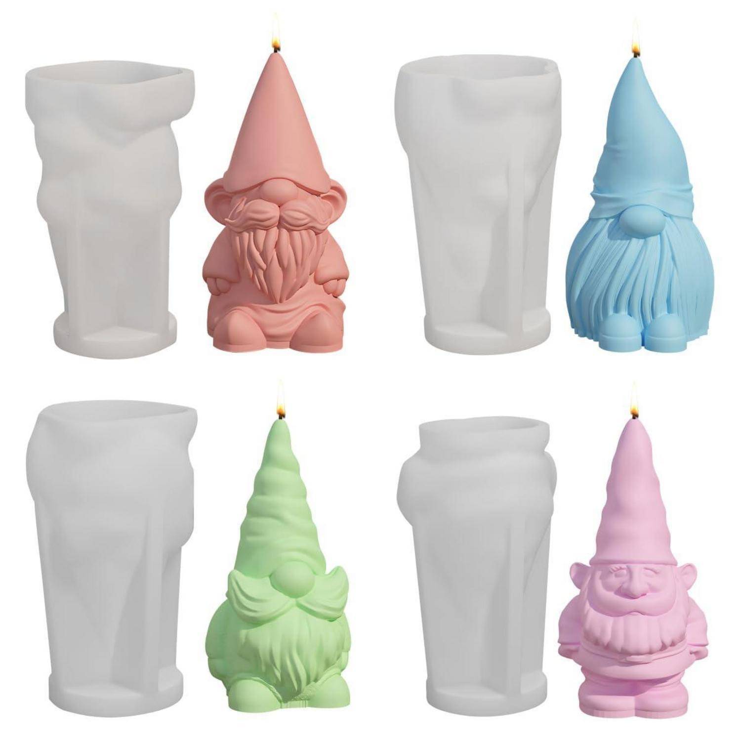 Silikonform Wichtel 3D für Kerzen, Gips, Seife, Weihnachtsdeko