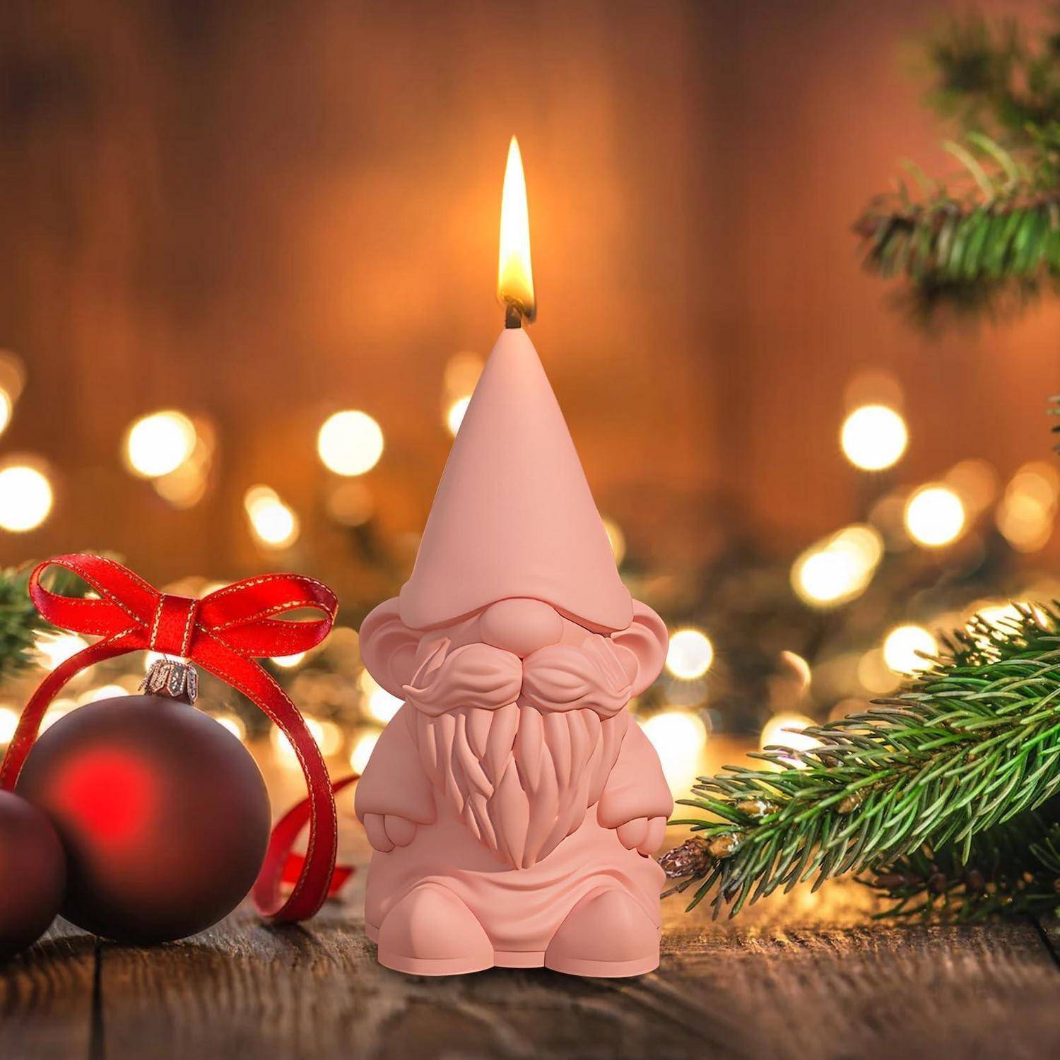 Silikonform Wichtel 3D für Kerzen, Gips, Seife, Weihnachtsdeko