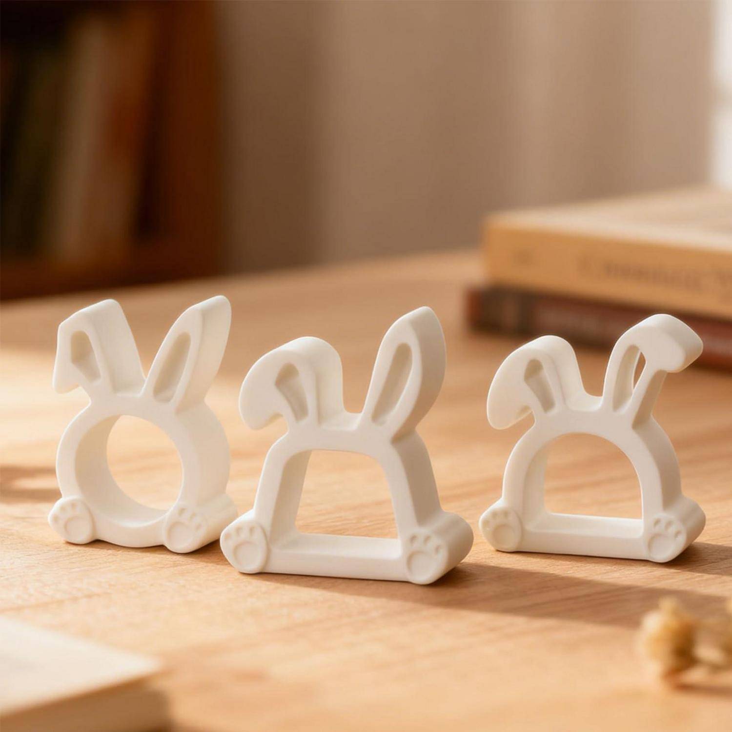 3er-Set Osterhasen Silikonform, 3D Hase Gießform für Schokolade, Kuchen, Seife, Kerze, Harz