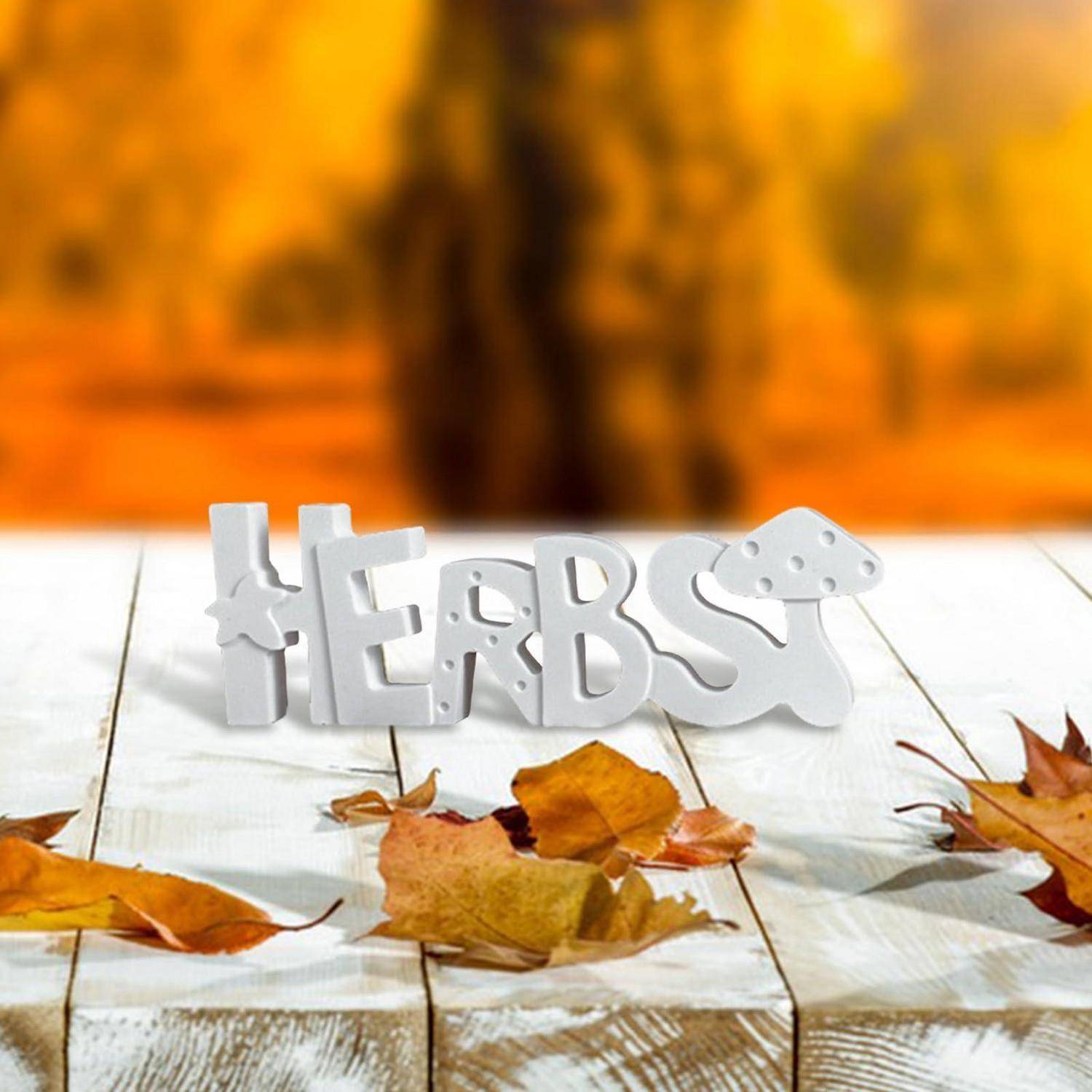 Silikonform Buchstaben Herbst Kürbis Igel Gießform