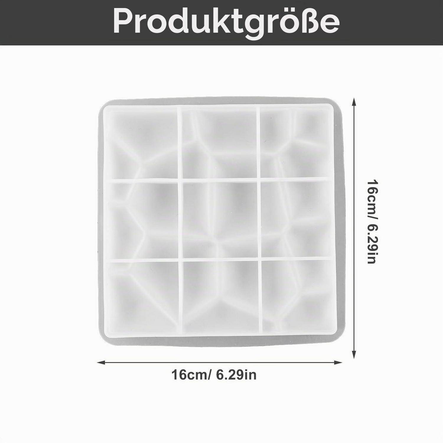 Silikonform 14cm 3D Wellige Textur für Untersetzer &amp; Wandpaneele