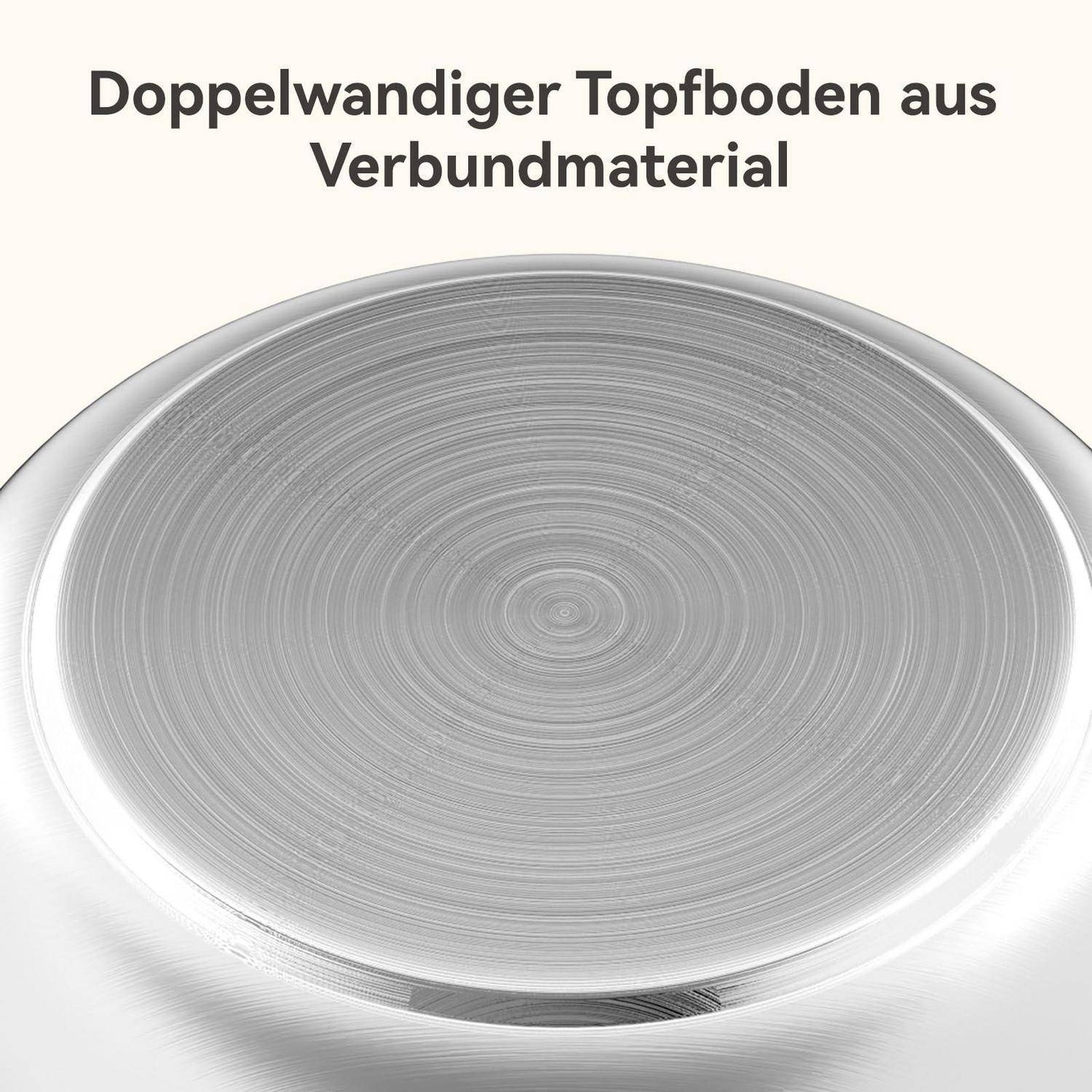 Kreisförmige Metallpfannenbasis mit konzentrischen Ringen, oben mit 