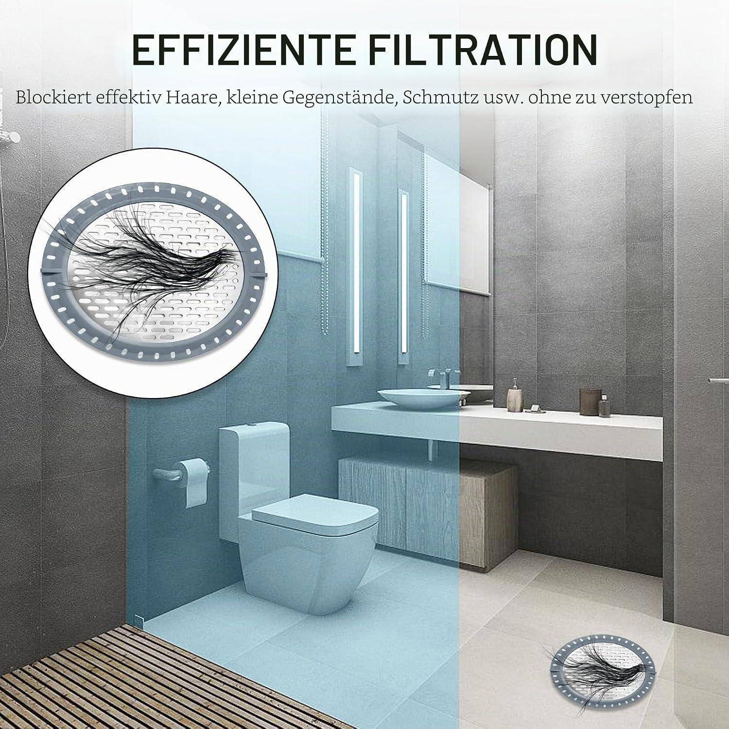 Abflusssieb Edelstahl 12,5cm für Dusche Wanne Küche