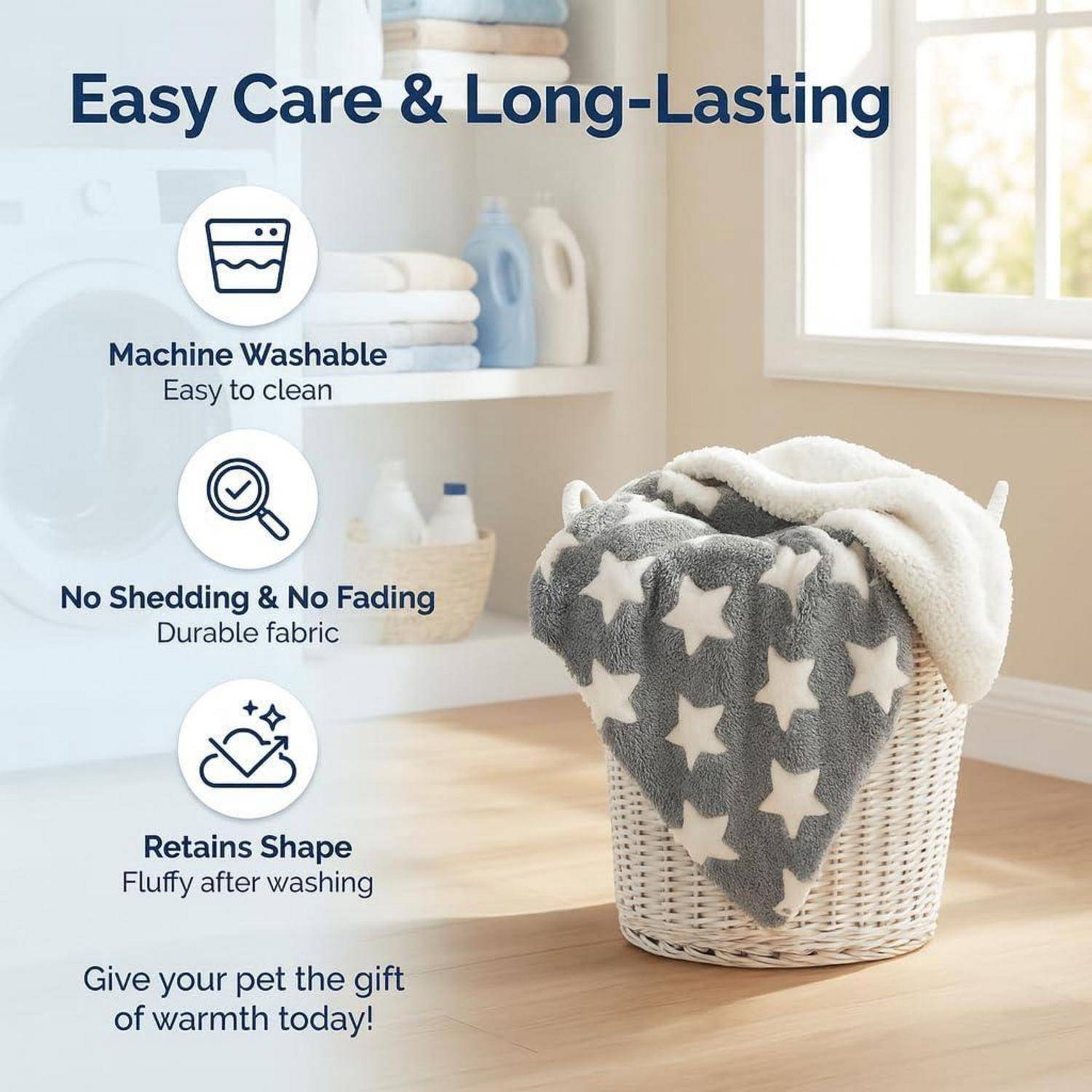 Hundematte orthopädisch waschbar 103x70cm Grau XXL